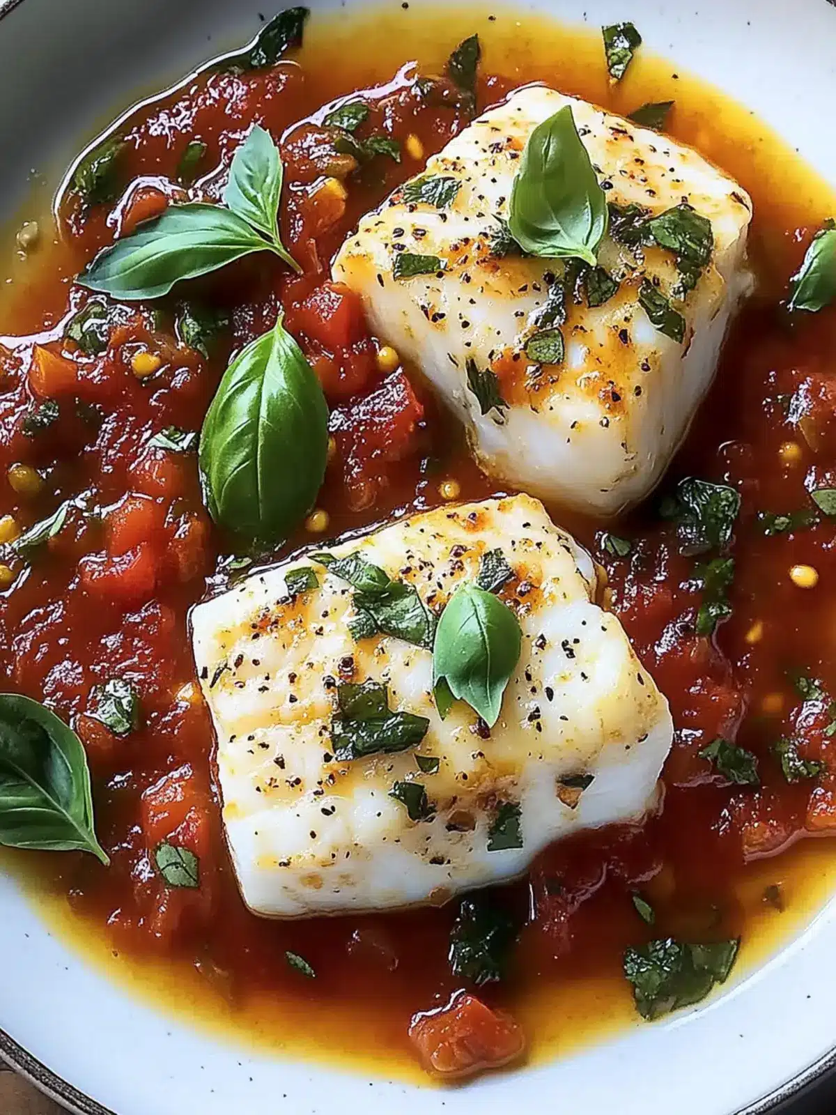 Elevate Dinner with Mediterranean Cod in Tomato Basil Sauce 3 Mediterranean Cod in Tomato Basil Sauce