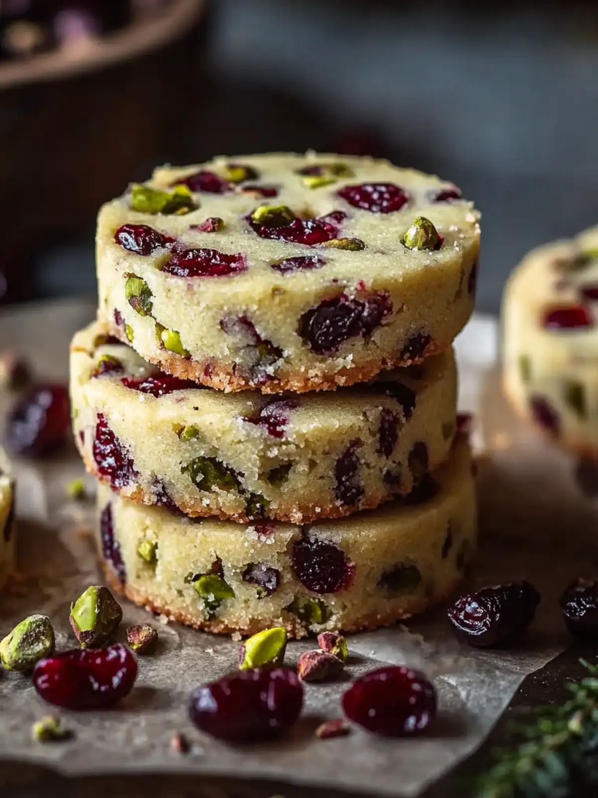 Cranberry Pistachio Shortbread Cookies for Sweet Moments 4 Cranberry Pistachio Shortbread Cookies