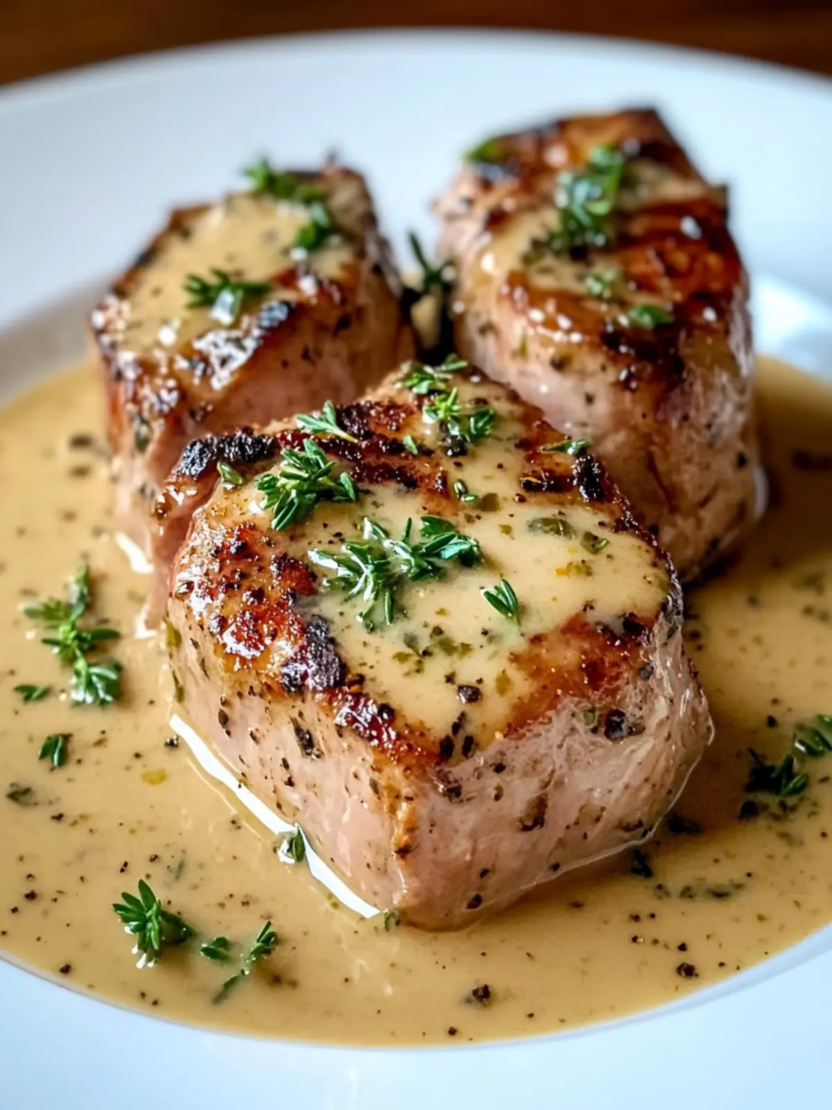 Gourmet Pork Tenderloin w/ Dijon Mustard Cream Sauce in 30 Mins 5 Pork Tenderloin w/ Dijon Mustard Cream Sauce
