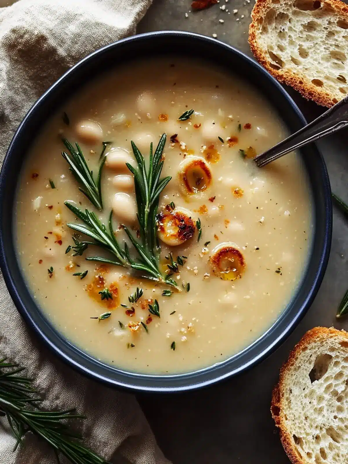 Cozy Rosemary & Garlic White Bean Soup for Ultimate Comfort 4 Cozy Rosemary & Garlic White Bean Soup