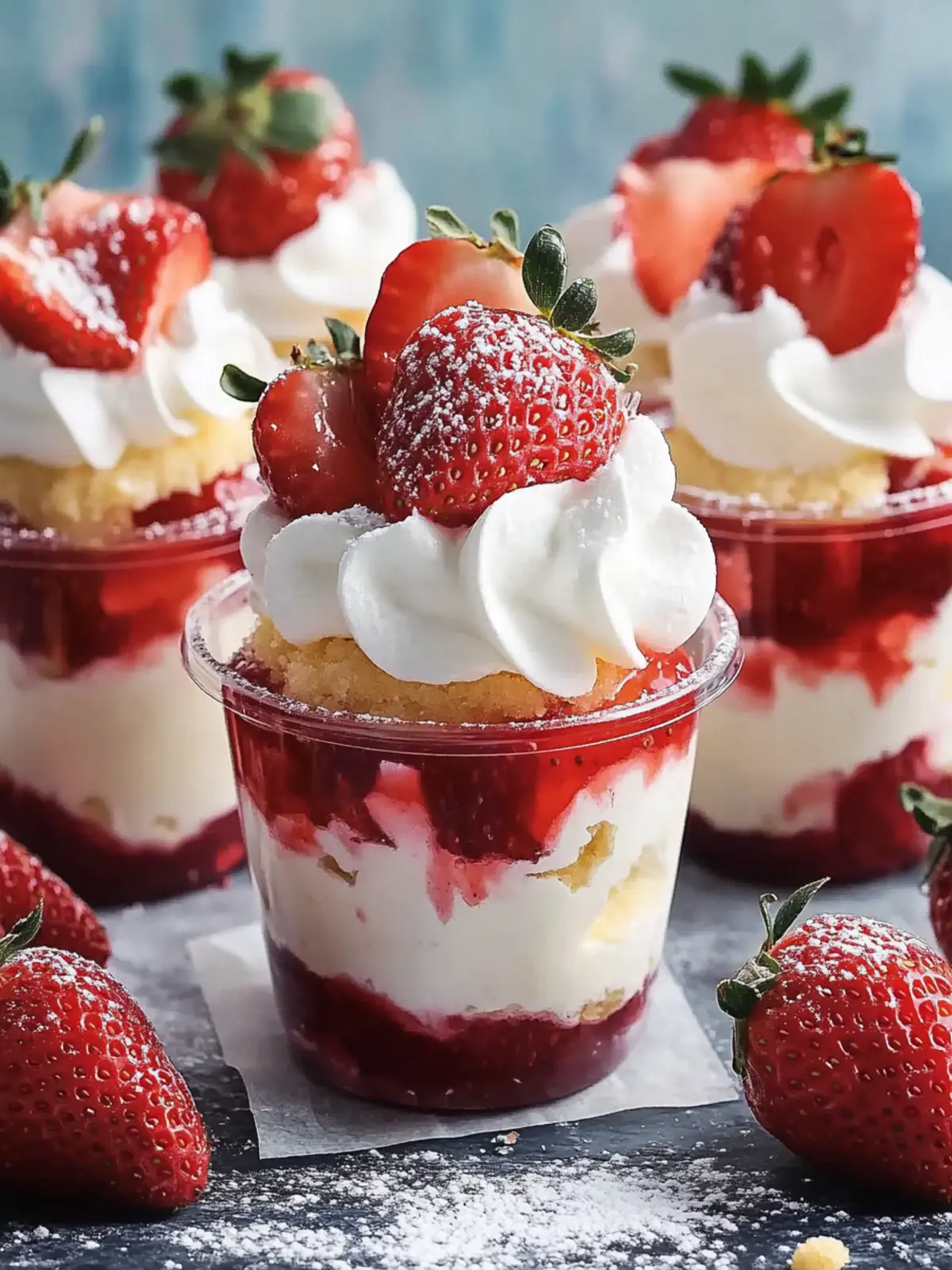 Indulgent Strawberry Shortcake Dessert Cups: No-Bake Bliss 4 Indulgent Strawberry Shortcake Dessert Cups: A Sweet Delight