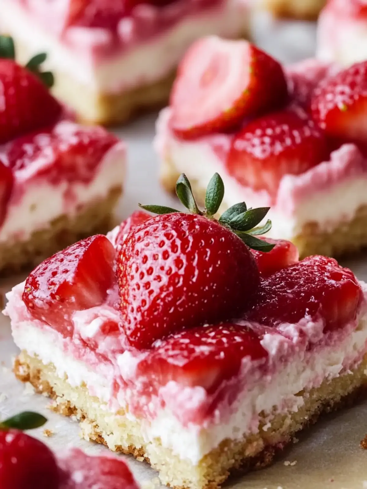 Strawberry Cream Cheese Cake Bars - Sweet Memories Await 2 Strawberry Cream Cheese Cake Bars – Sweet Memories in Every Bite