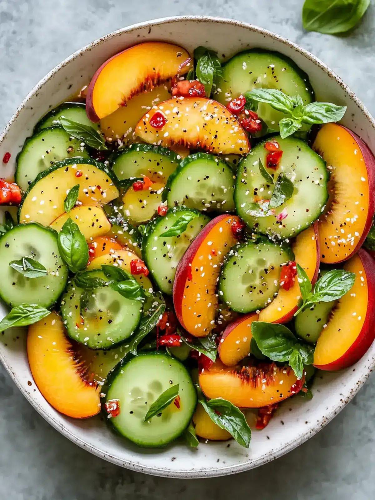Spicy Peach Cucumber Salad: Your New Summer Must-Try! 2 Spicy Peach Cucumber Salad