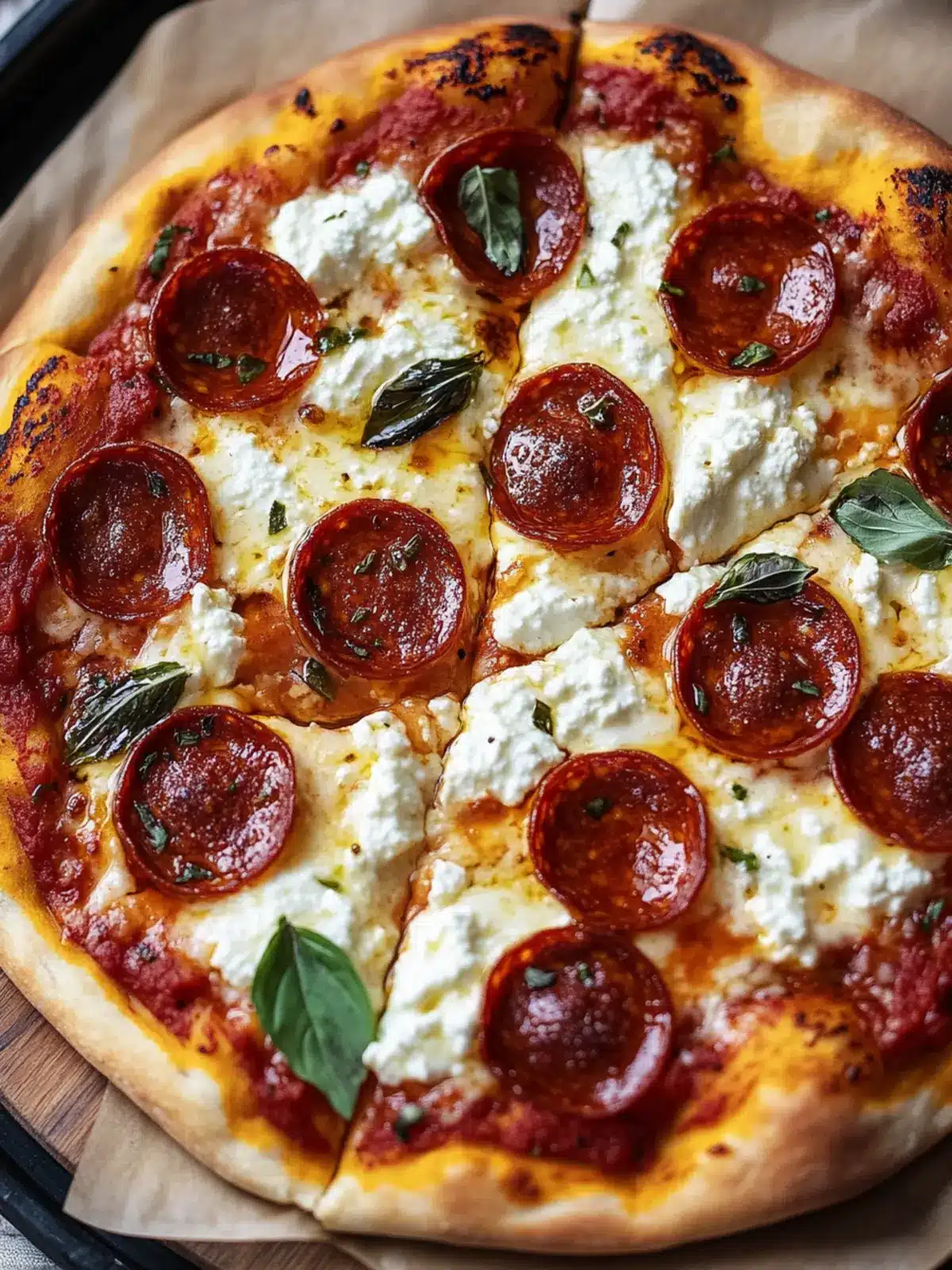 Hot Honey Pepperoni Pizza with Ricotta for Epic Flavor Explosion 4 Hot Honey Pepperoni Pizza with Ricotta
