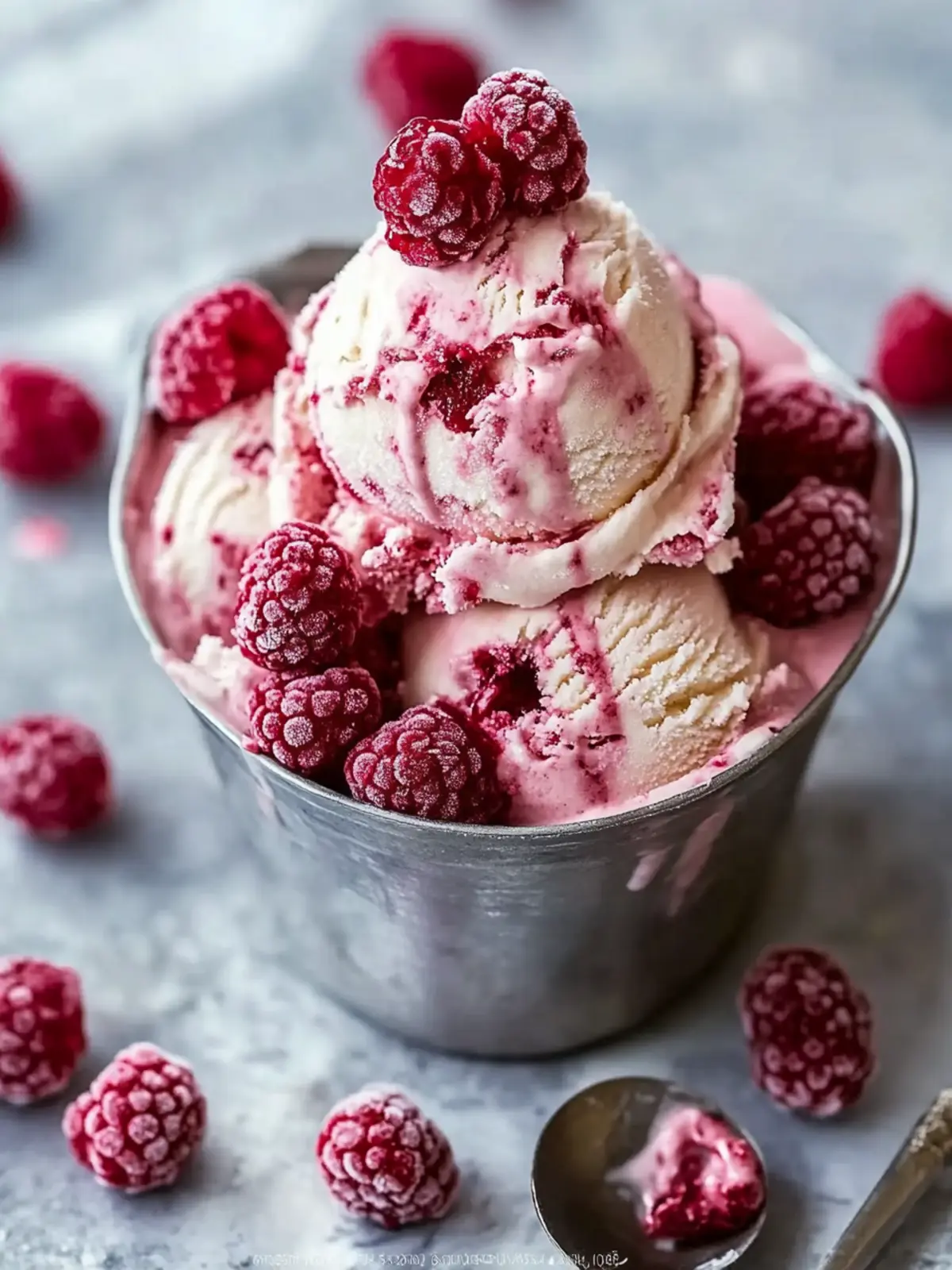 Creamy No-Churn Raspberry Cheesecake Ice Cream Delight 2 Raspberry Cheesecake Ice Cream