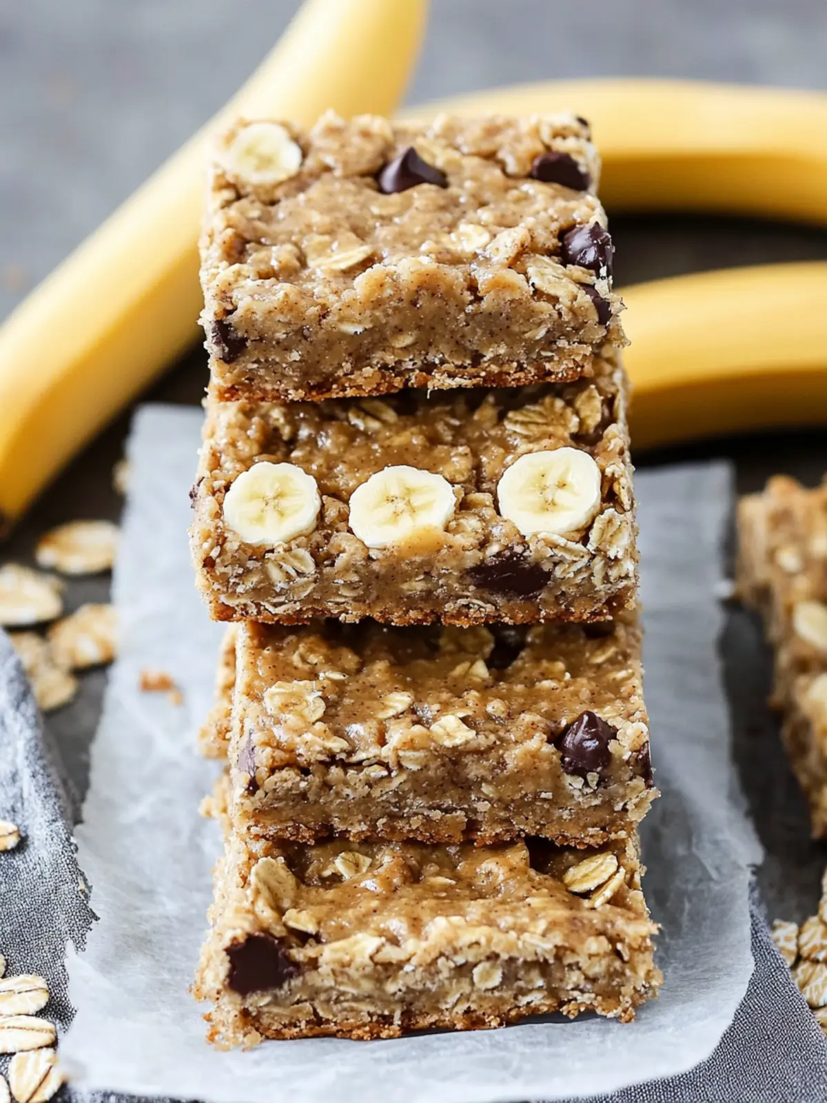 Delicious Banana Peanut Butter Oatmeal Bars Recipe for Snacking 4 Banana Peanut Butter Oatmeal Bars Recipe