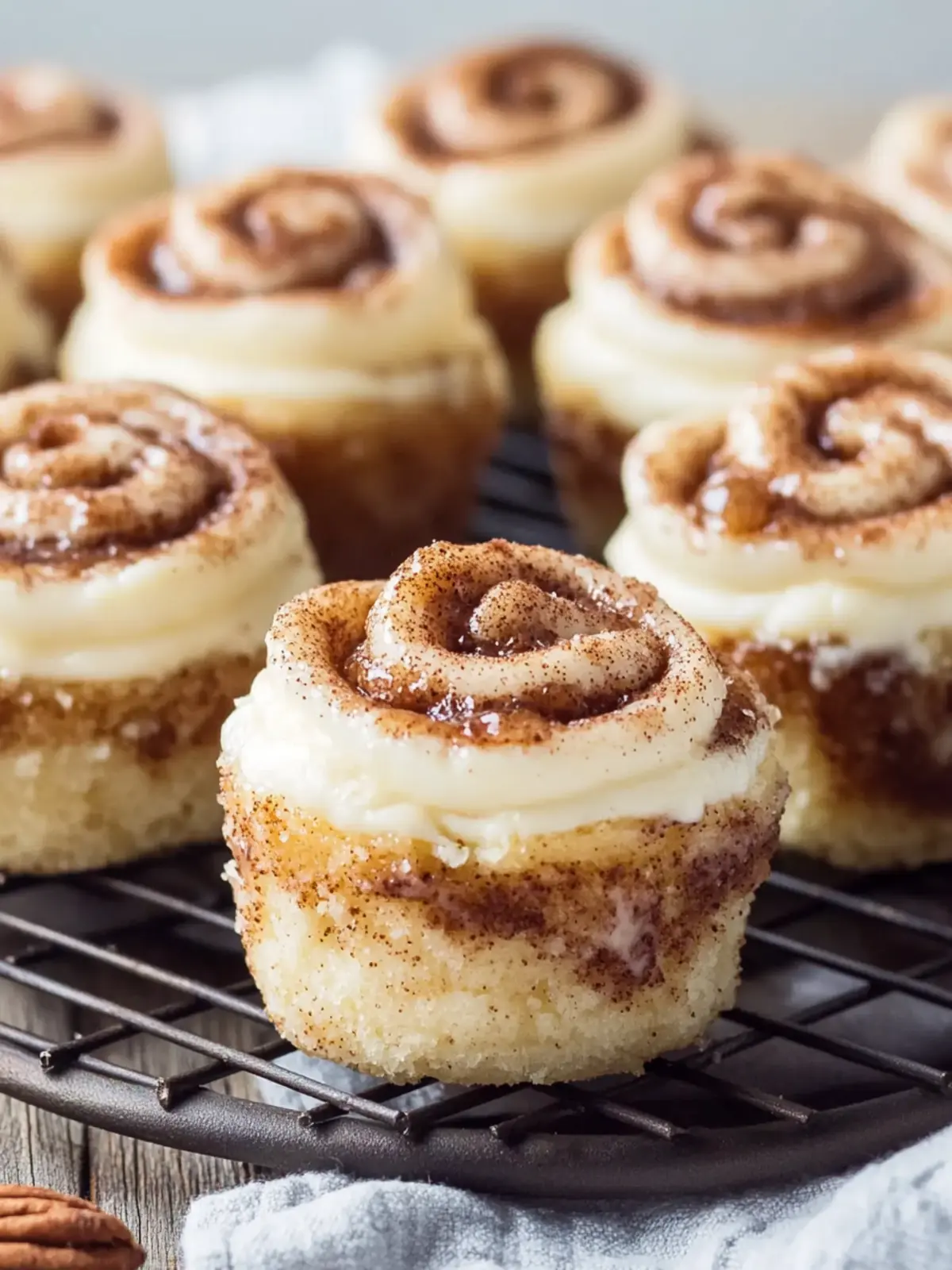 Mini Cinnamon Roll Cheesecakes with Creamy Frosting Delight 5 Mini Cinnamon Roll Cheesecakes