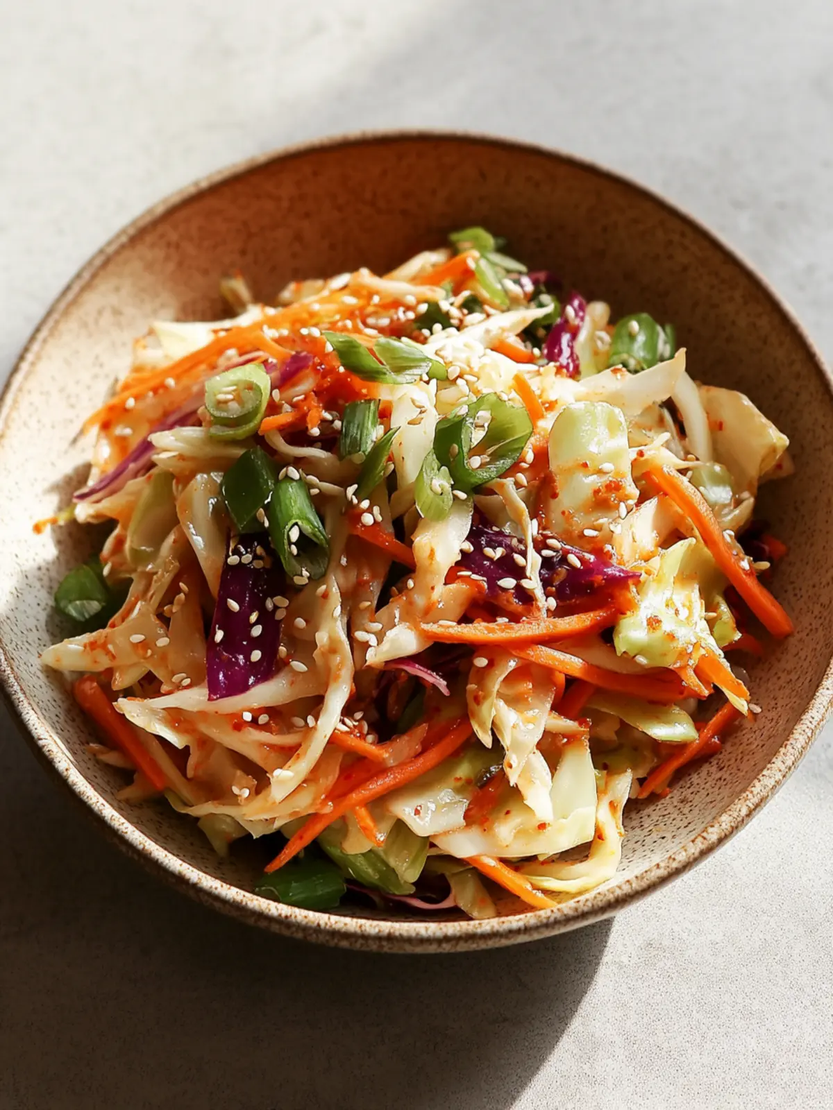 Spicy Korean Cabbage Slaw