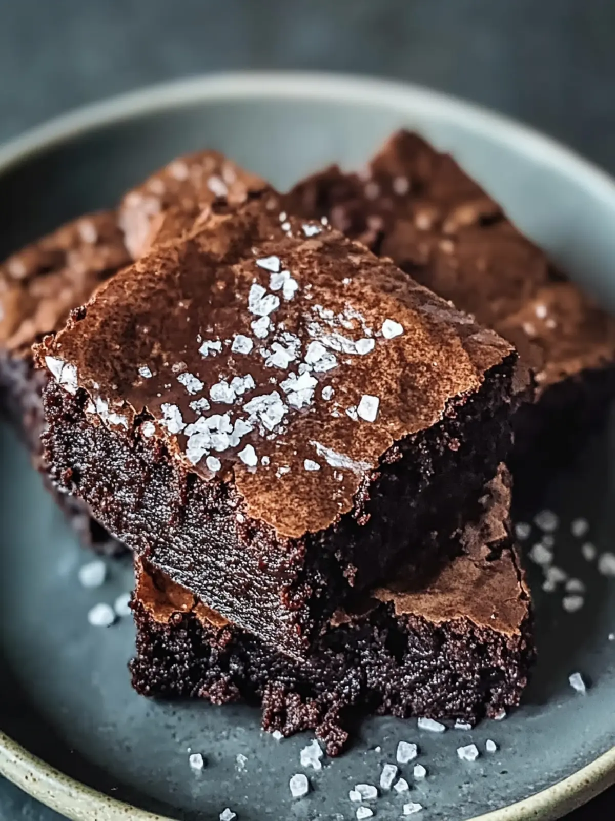 Fudgy Sourdough Discard Brownies Topped with Sea Salt Bliss 5 Sourdough Discard Brownies Sea Salt