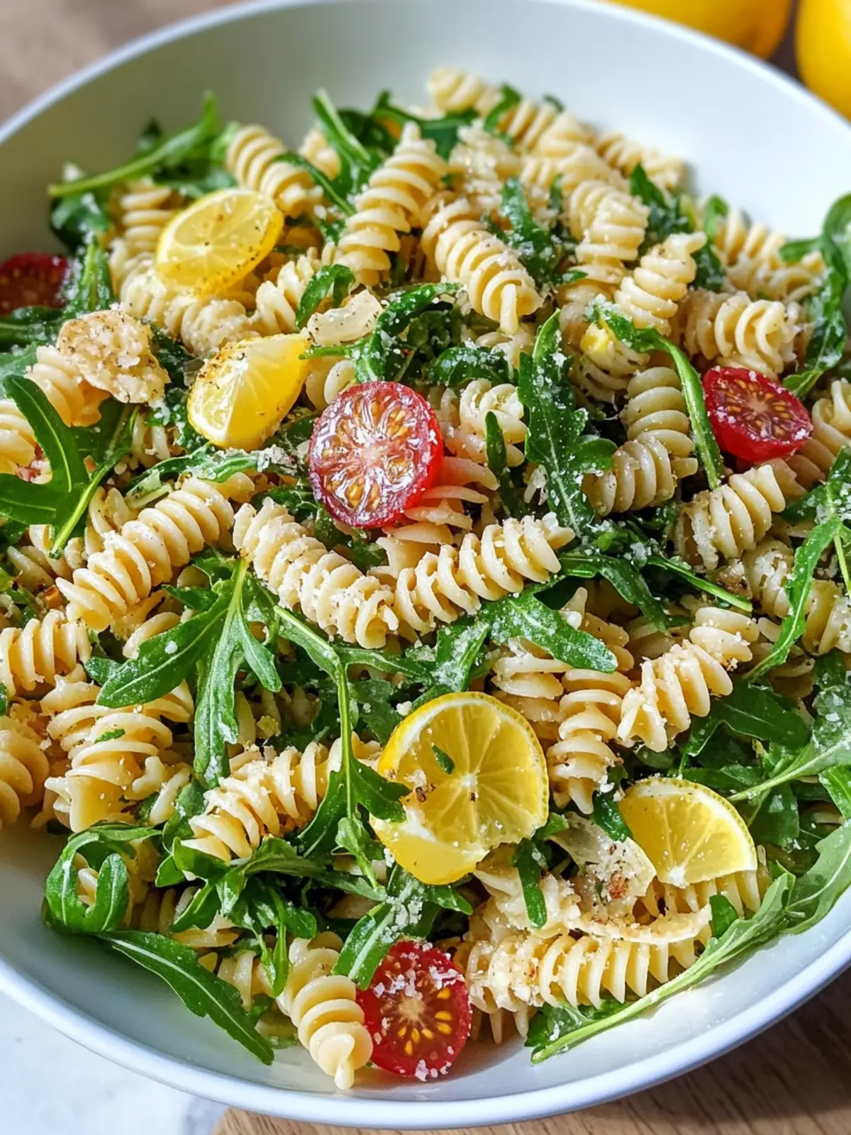 Zesty Lemon Arugula Pasta Salad Ready in 15 Minutes 3 Lemon Arugula Pasta Salad
