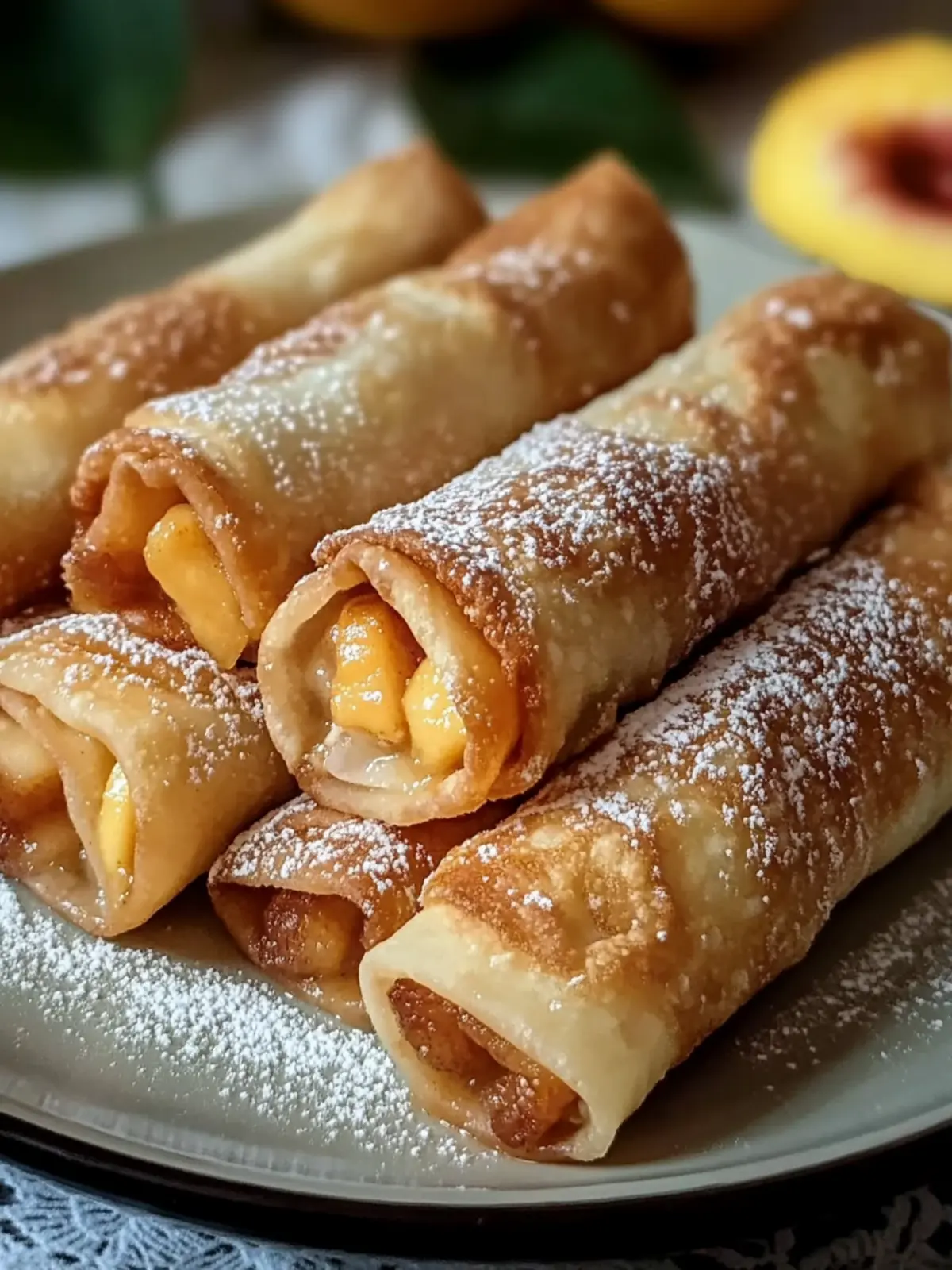 Peach Cobbler Egg Rolls Recipe for a Fun Summer Treat 2 Peach Cobbler Egg Rolls Recipe