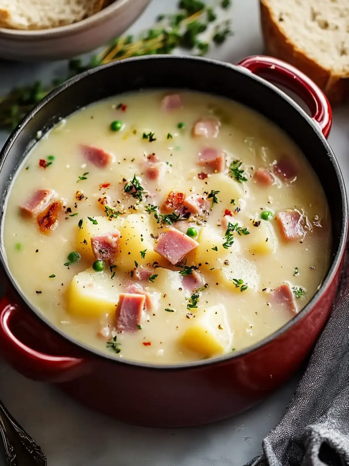 Classic Loaded Ham and Potato Soup for Ultimate Comfort Cooking 5 Classic Loaded Ham and Potato Soup