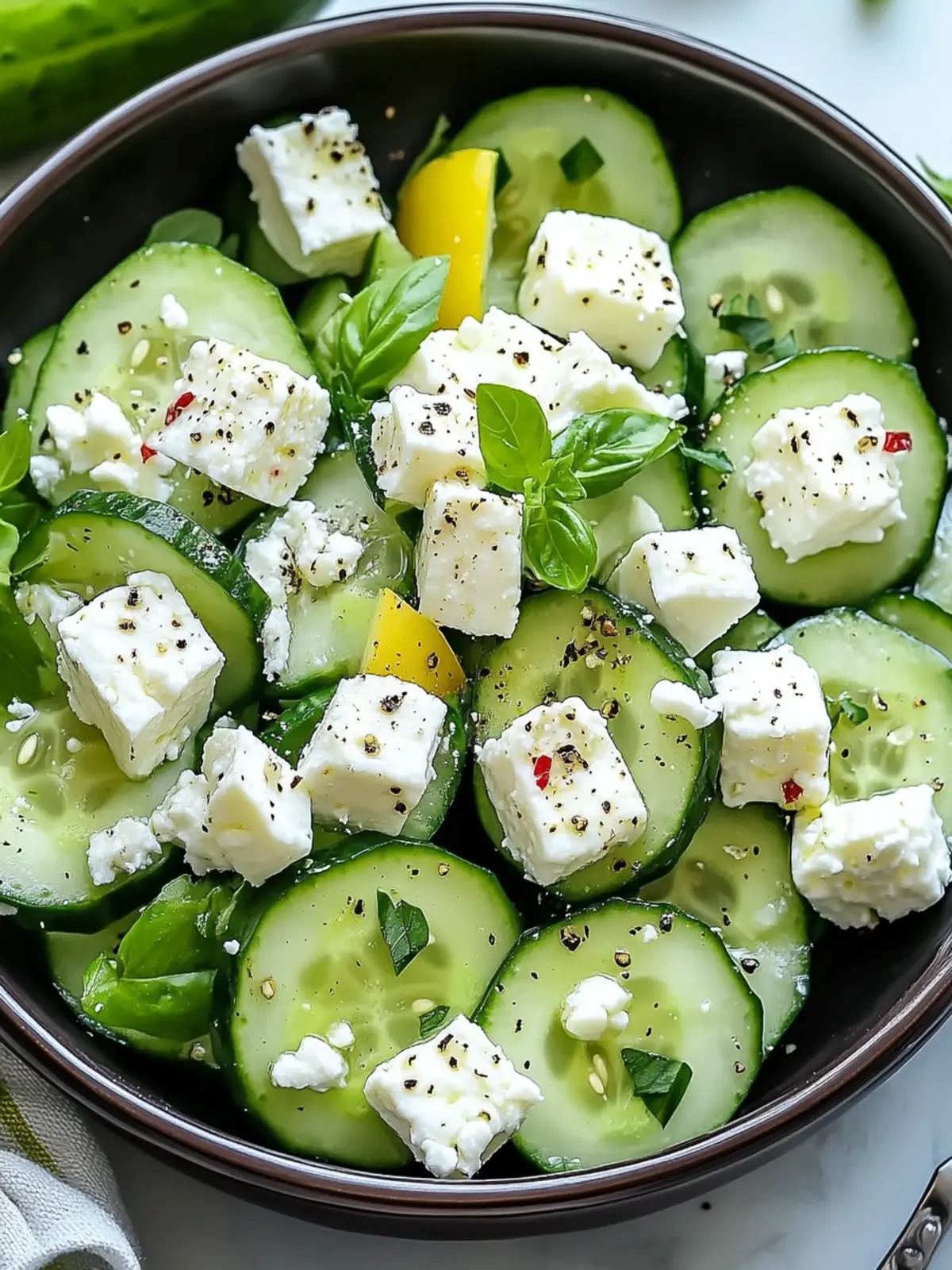 Cucumber Feta Salad: A Fresh Twist in Just 15 Minutes! 3 Cucumber Feta Salad