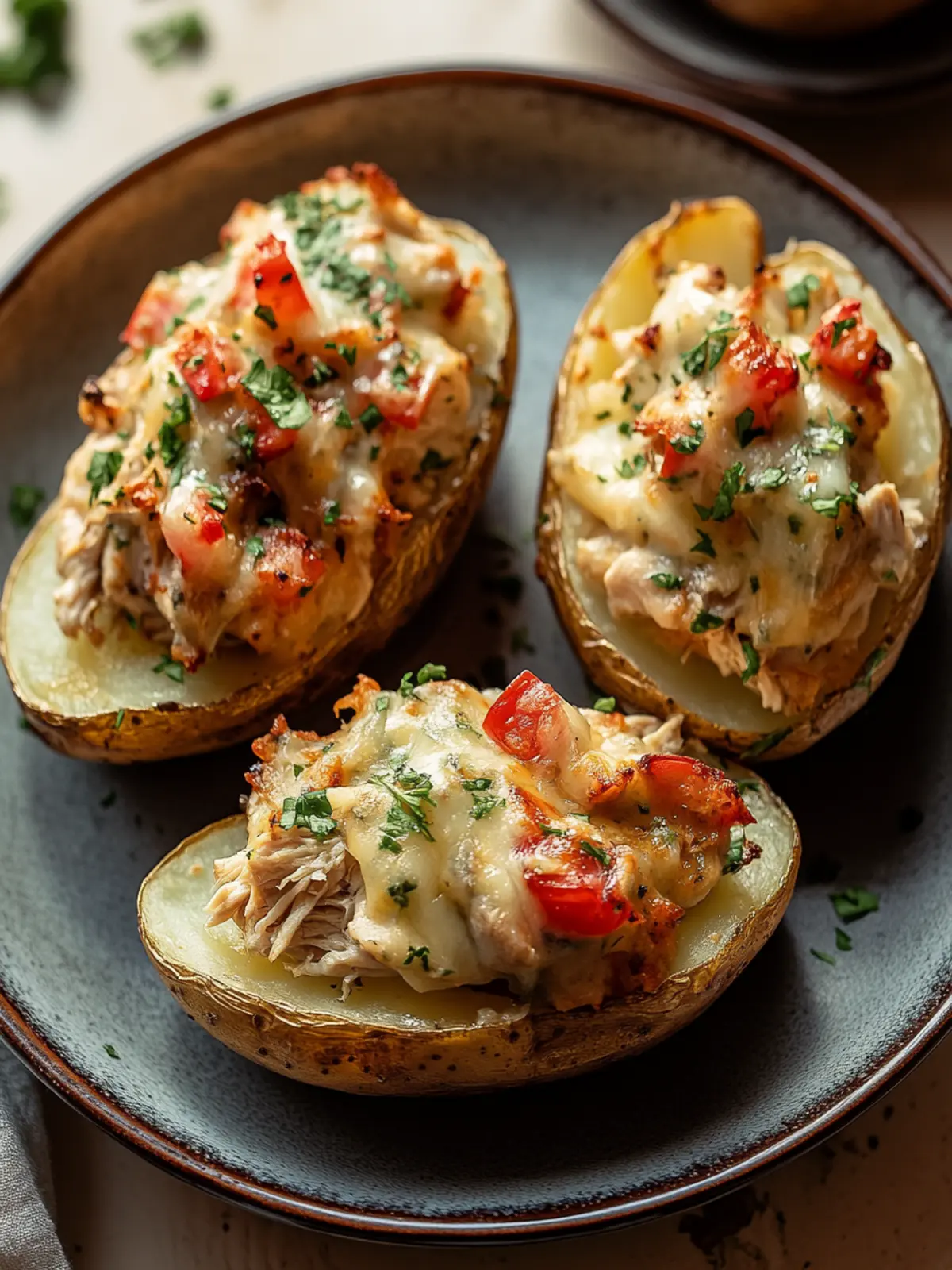 Creamy Chicken-Stuffed Potatoes for Ultimate Comfort Food 5 Chicken-stuffed potatoes
