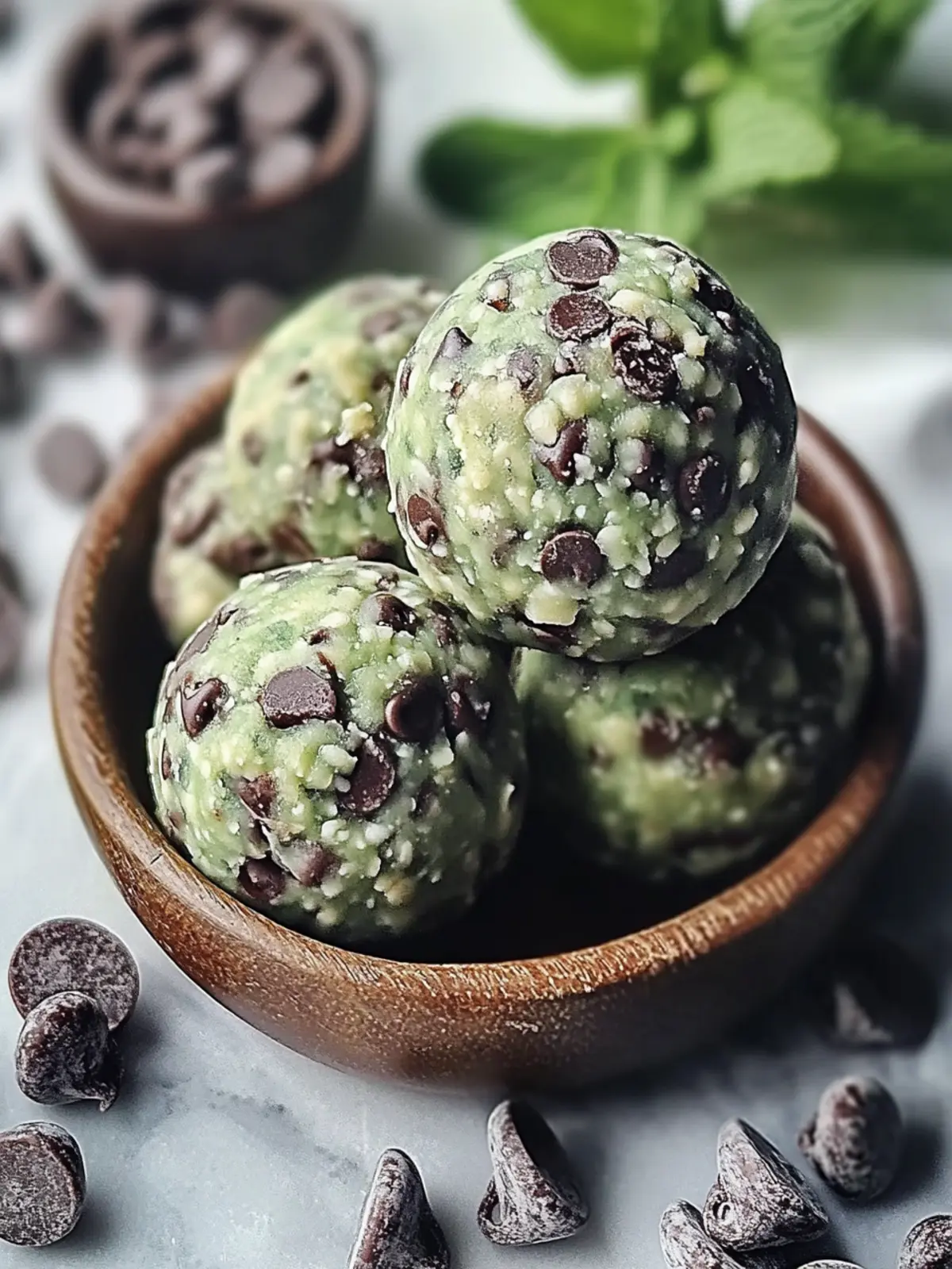 Mint Chocolate Chip Protein Balls for Guilt-Free Indulgence 3 Mint Chocolate Chip Protein Balls