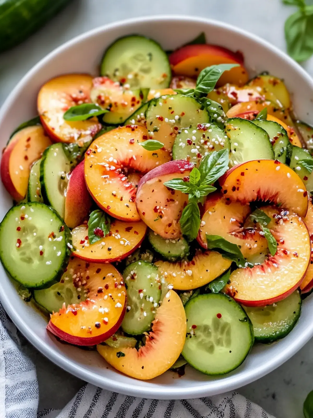 Spicy Peach Cucumber Salad: Your New Summer Must-Try! 4 Spicy Peach Cucumber Salad