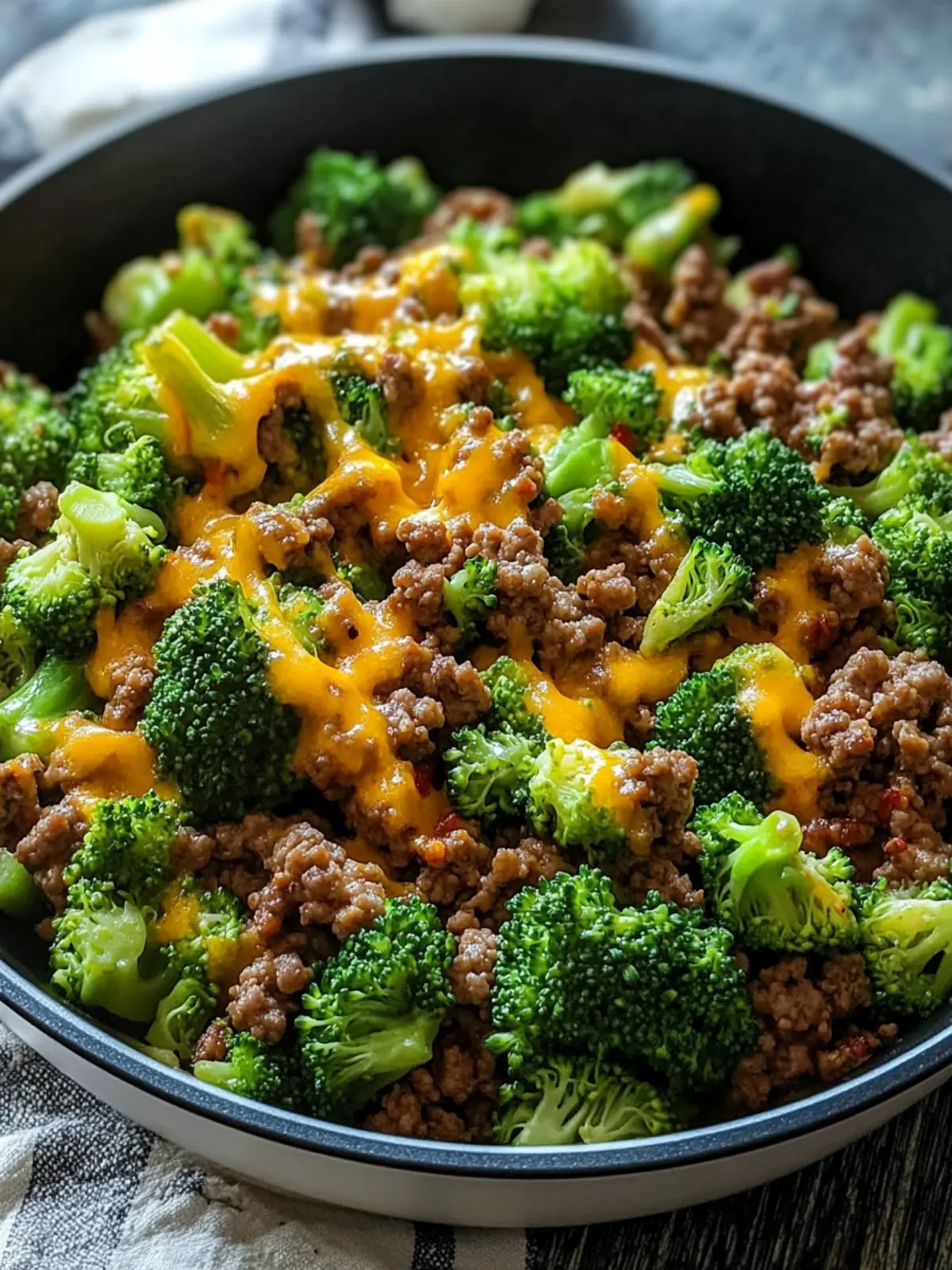 Keto Hamburger Broccoli Skillet That's Quick and Creamy 2 Keto Hamburger Broccoli Skillet