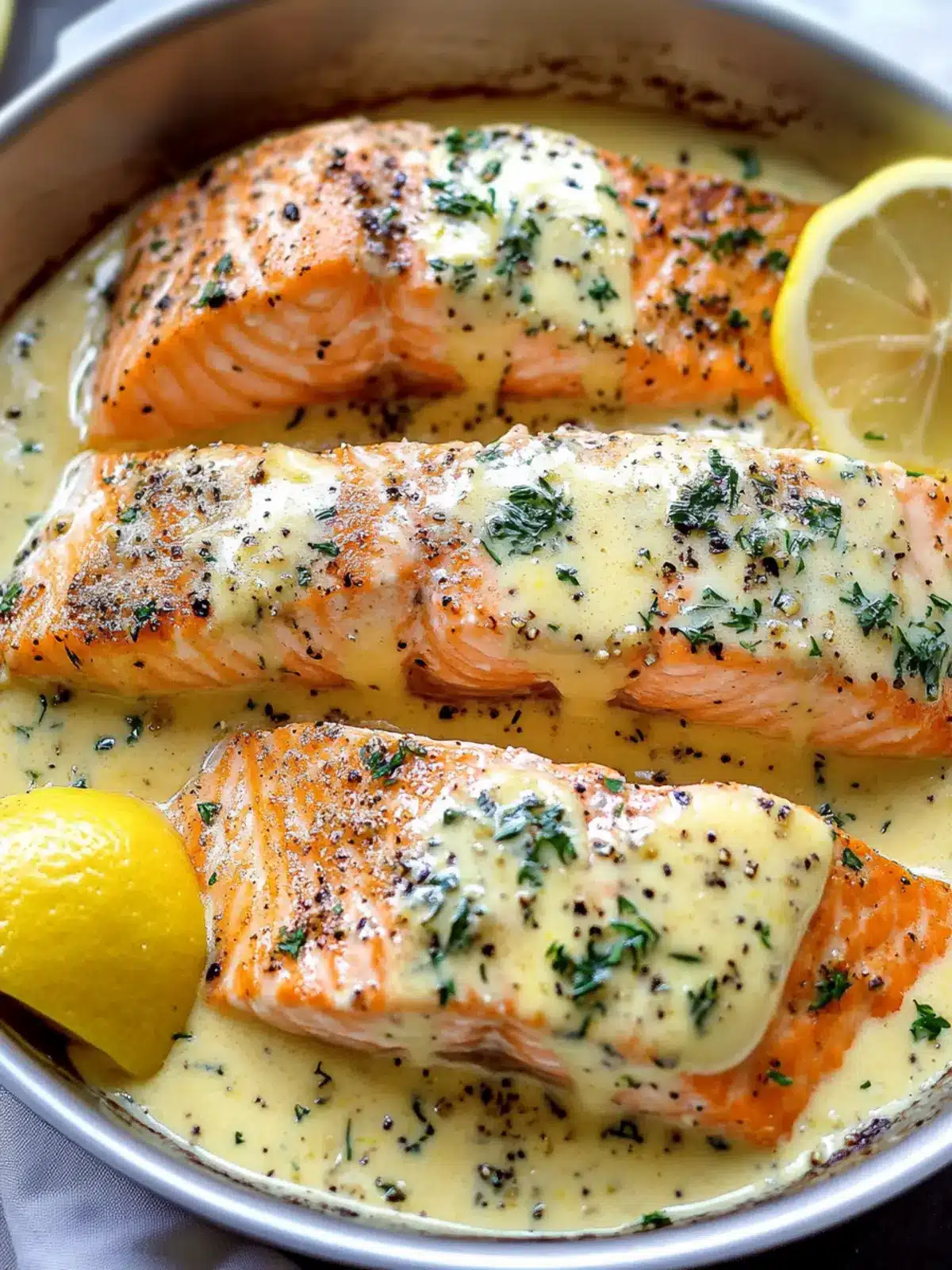 Baked Salmon with Lemon Butter Cream Sauce for Easy Elegance 5 Baked Salmon with Lemon Butter Cream Sauce