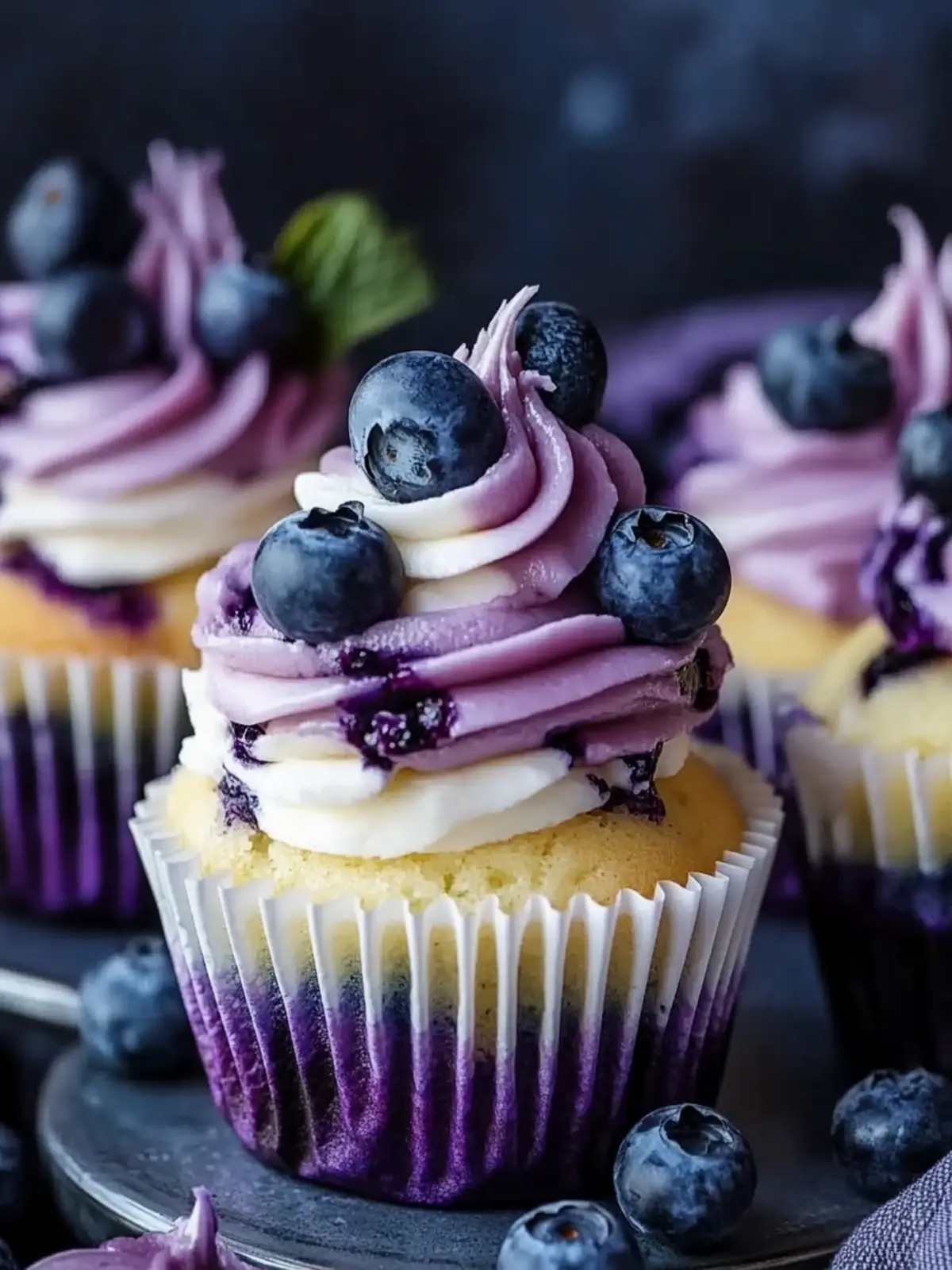 Irresistible White Chocolate Blueberry Cheesecake Cupcakes You’ll Love 2 White Chocolate Blueberry Cheesecake Cupcakes