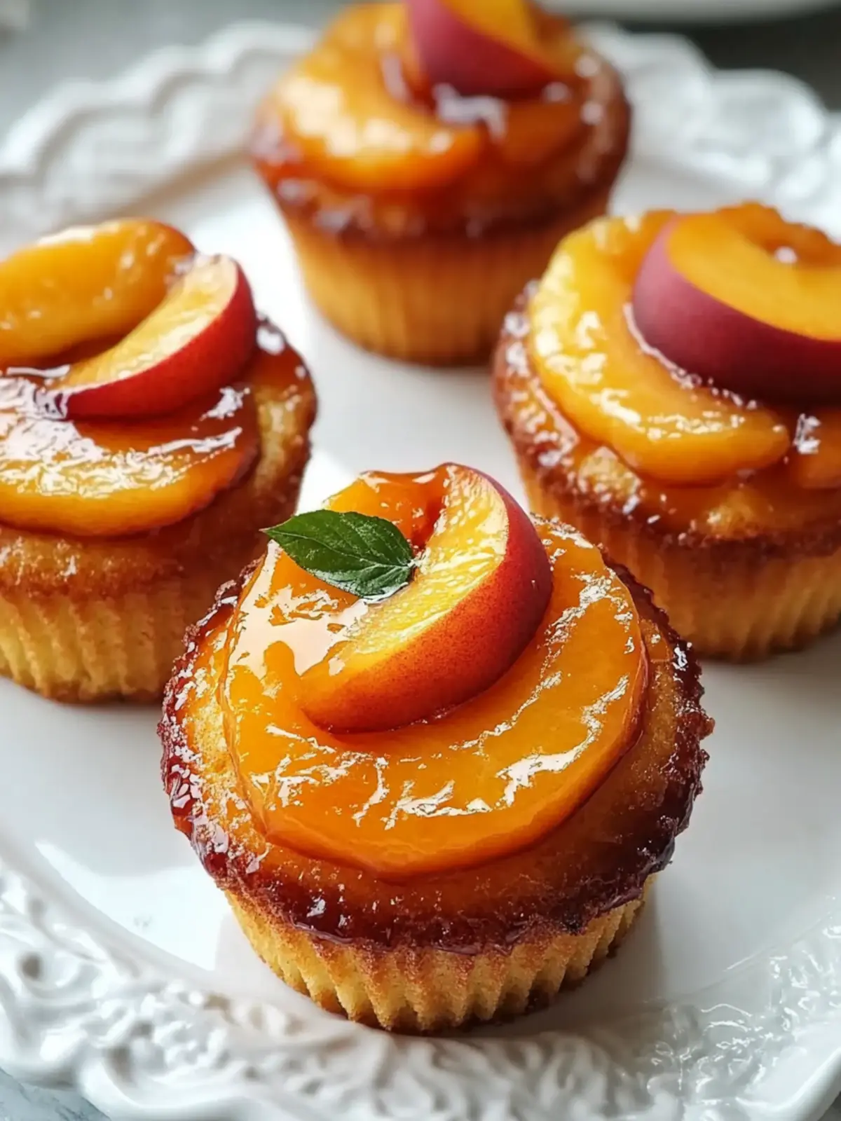 Peach Upside Down Cupcakes: A Juicy Summer Delight 4 Peach Upside Down Cupcakes