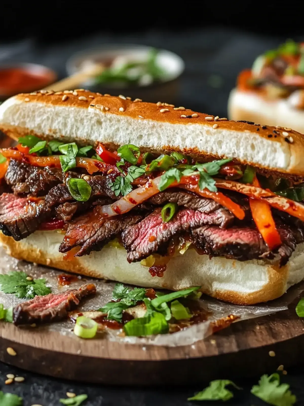 Korean Steak Sandwich Bliss: Savory Spicy Comfort Food 4 Korean Steak Sandwich