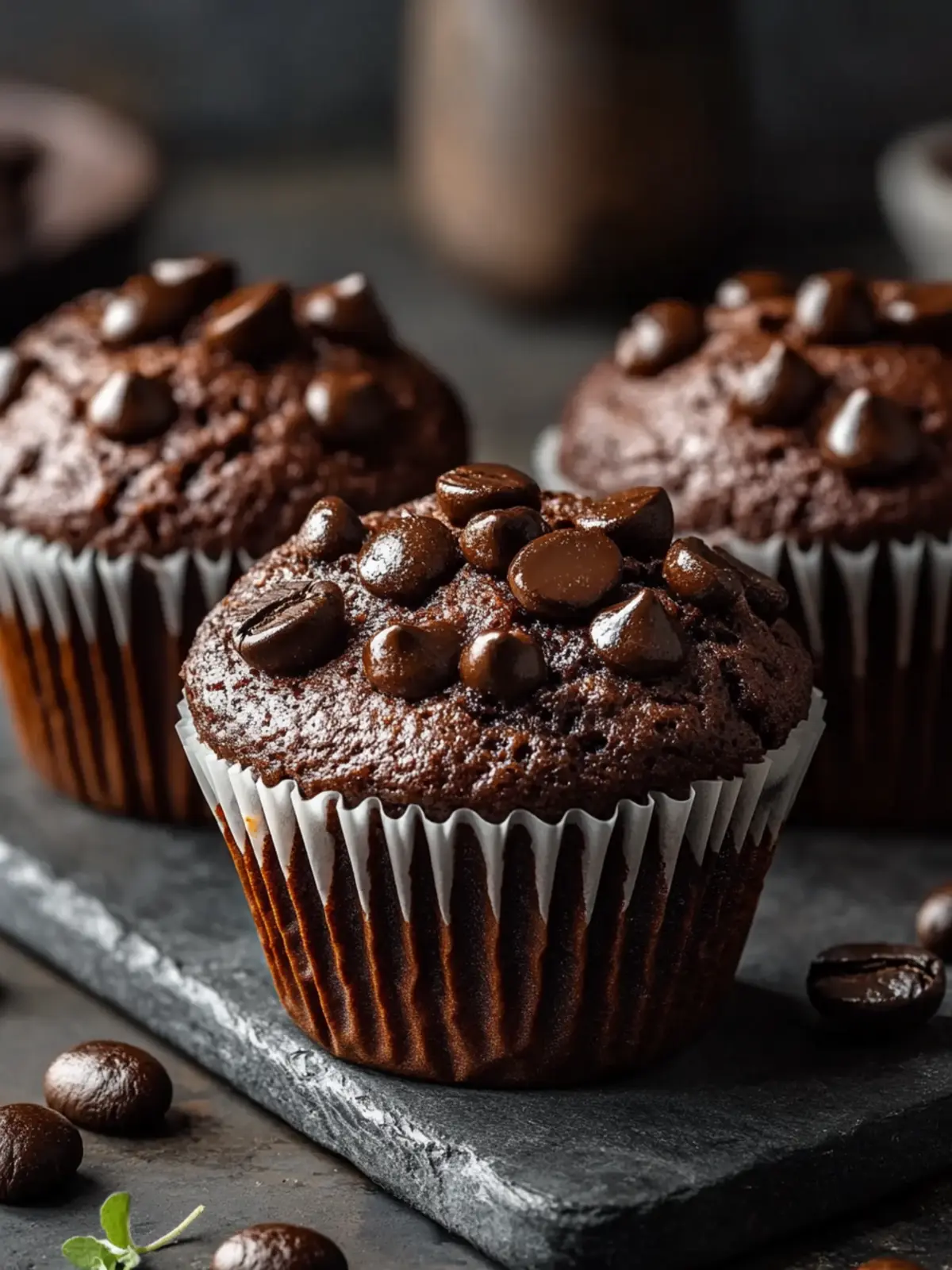 Indulge in Moist Chocolate Espresso Muffins with Sour Cream 2 Moist Chocolate Espresso Muffins with Sour Cream