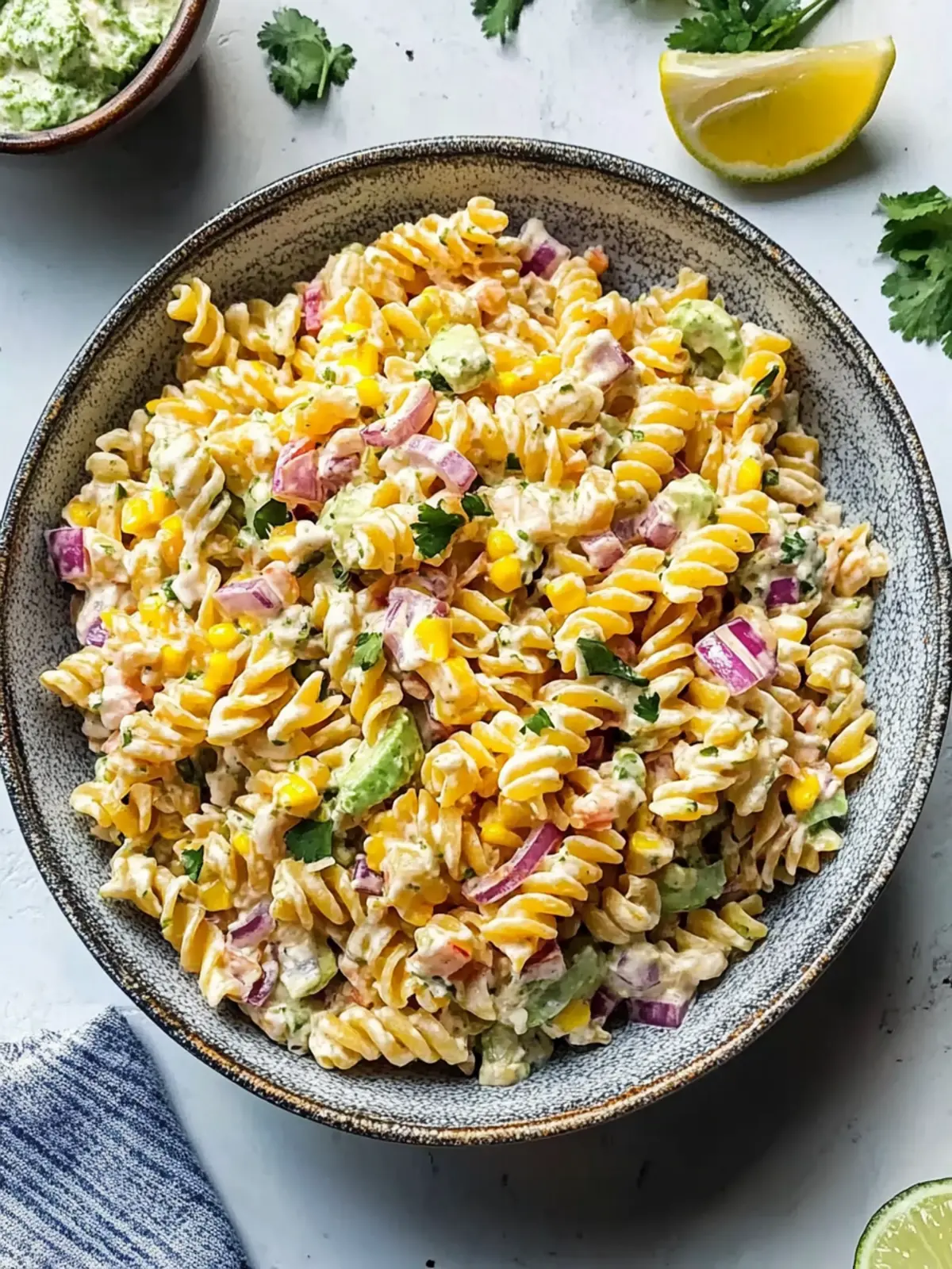 Creamy High Protein Elote Pasta Salad for Summer Fun 4 Creamy High Protein Elote Pasta Salad