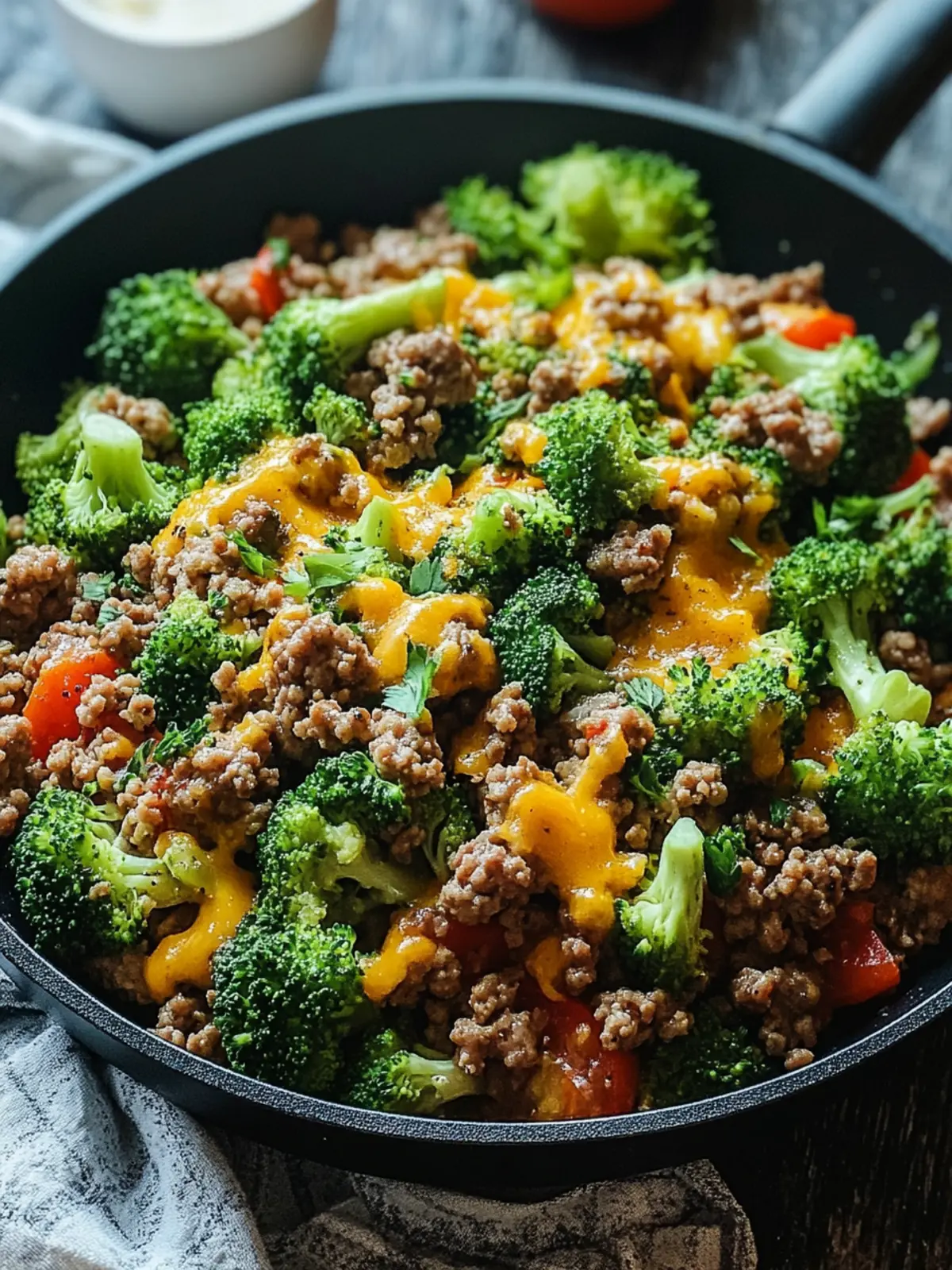 Keto Hamburger Broccoli Skillet That's Quick and Creamy 3 Keto Hamburger Broccoli Skillet
