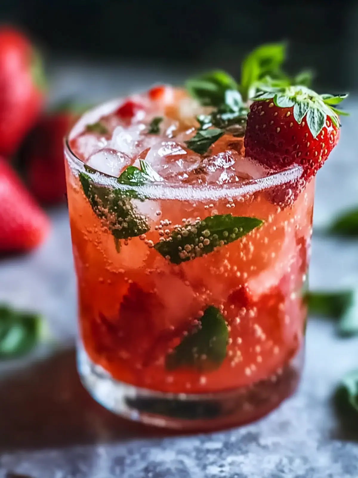 Refreshing Strawberry Basil Smash Cocktail Recipe for Summer Fun 2 Refreshing Strawberry Basil Smash Cocktail Recipe Easy Homemade Summer Drink