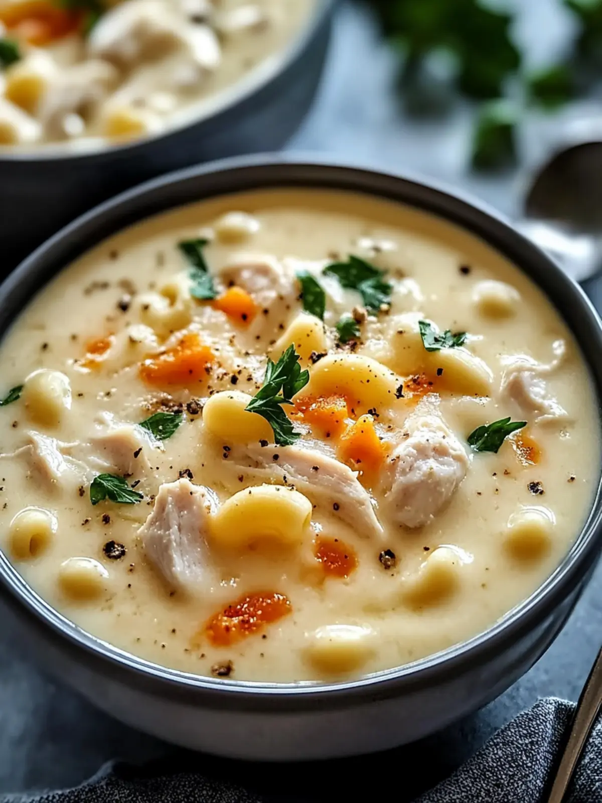 Creamy Chicken Macaroni Cheese Soup for Ultimate Comfort 2 Creamy Chicken Macaroni Cheese Soup