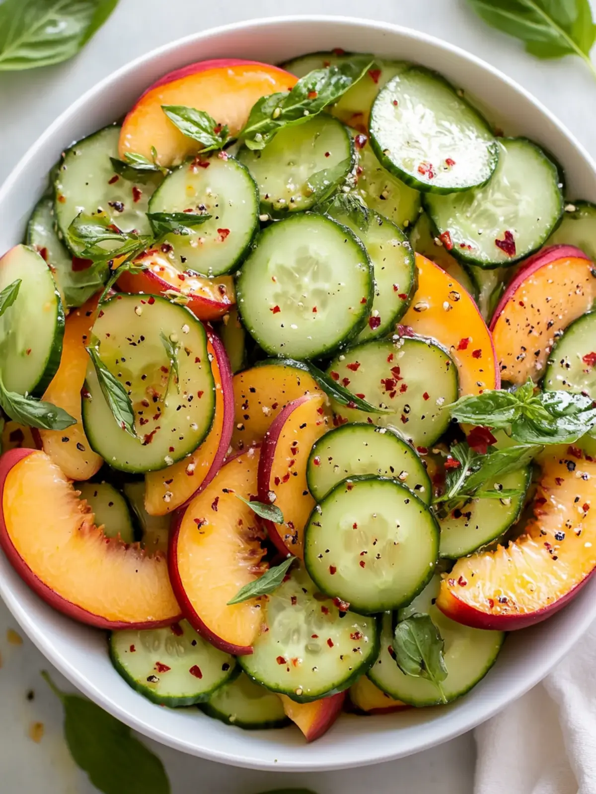 Spicy Peach Cucumber Salad: Your New Summer Must-Try! 3 Spicy Peach Cucumber Salad