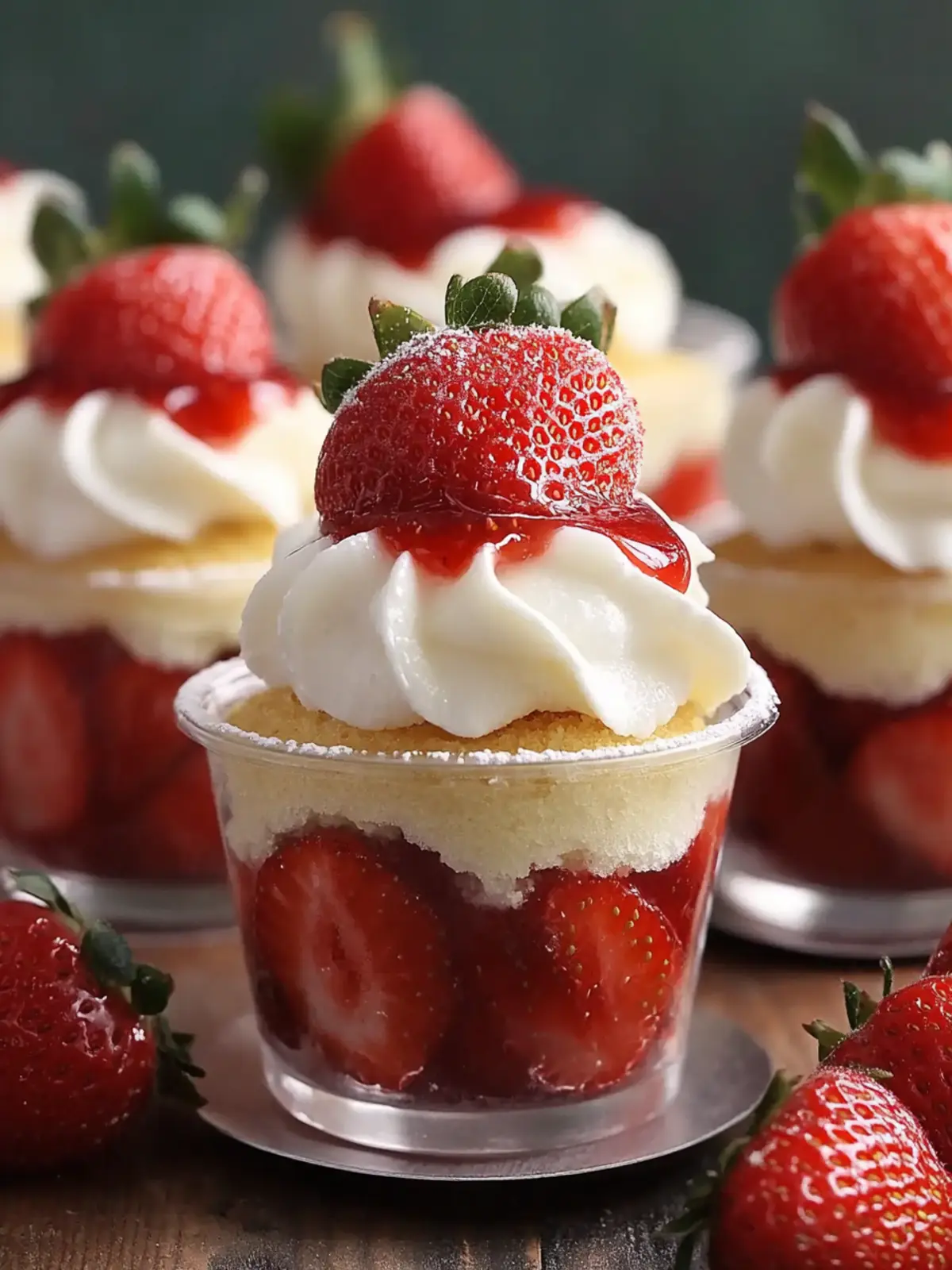 Indulgent Strawberry Shortcake Dessert Cups: No-Bake Bliss 2 Indulgent Strawberry Shortcake Dessert Cups: A Sweet Delight
