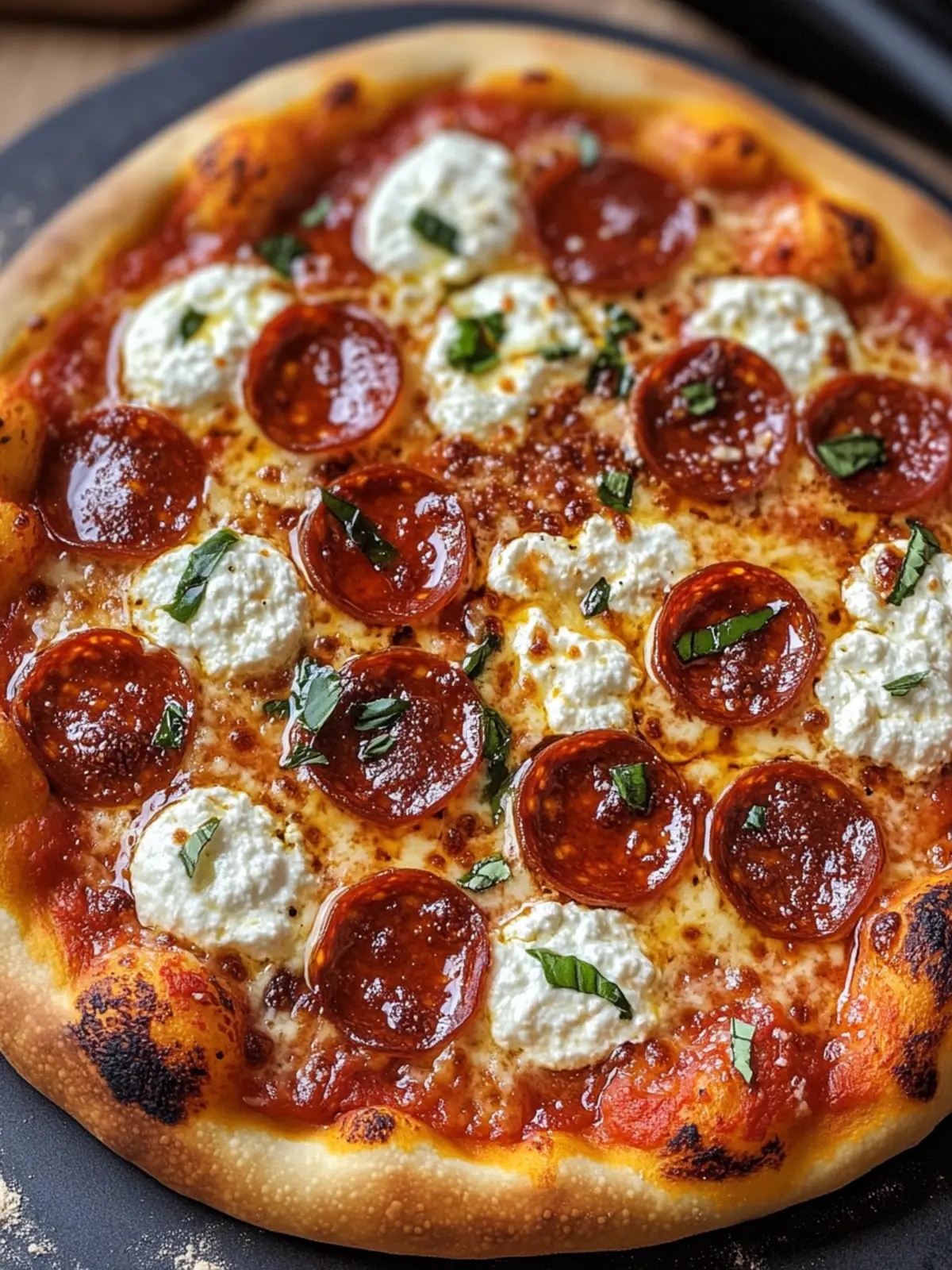 Hot Honey Pepperoni Pizza with Ricotta for Epic Flavor Explosion 3 Hot Honey Pepperoni Pizza with Ricotta