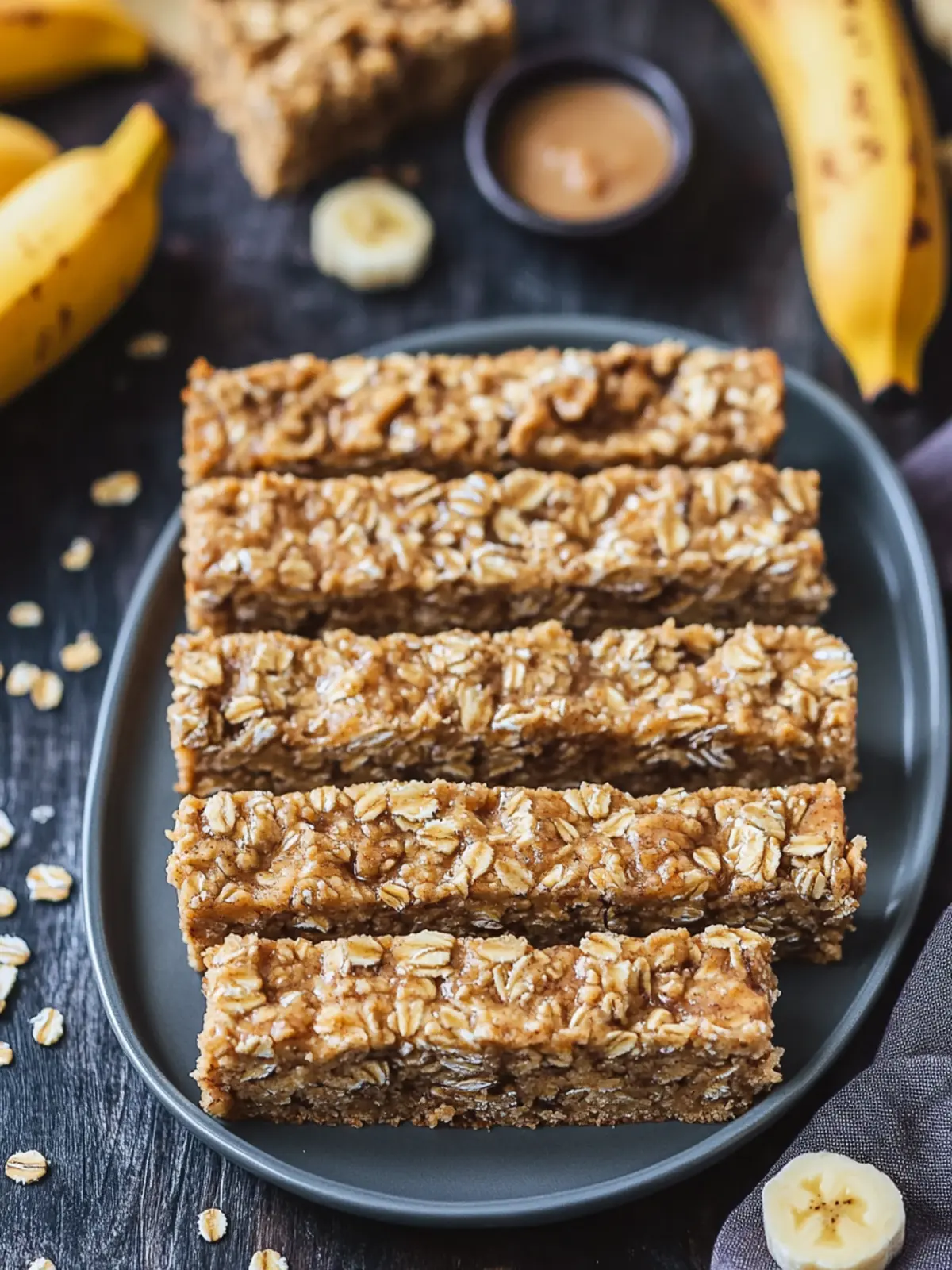 Delicious Banana Peanut Butter Oatmeal Bars Recipe for Snacking 2 Banana Peanut Butter Oatmeal Bars Recipe