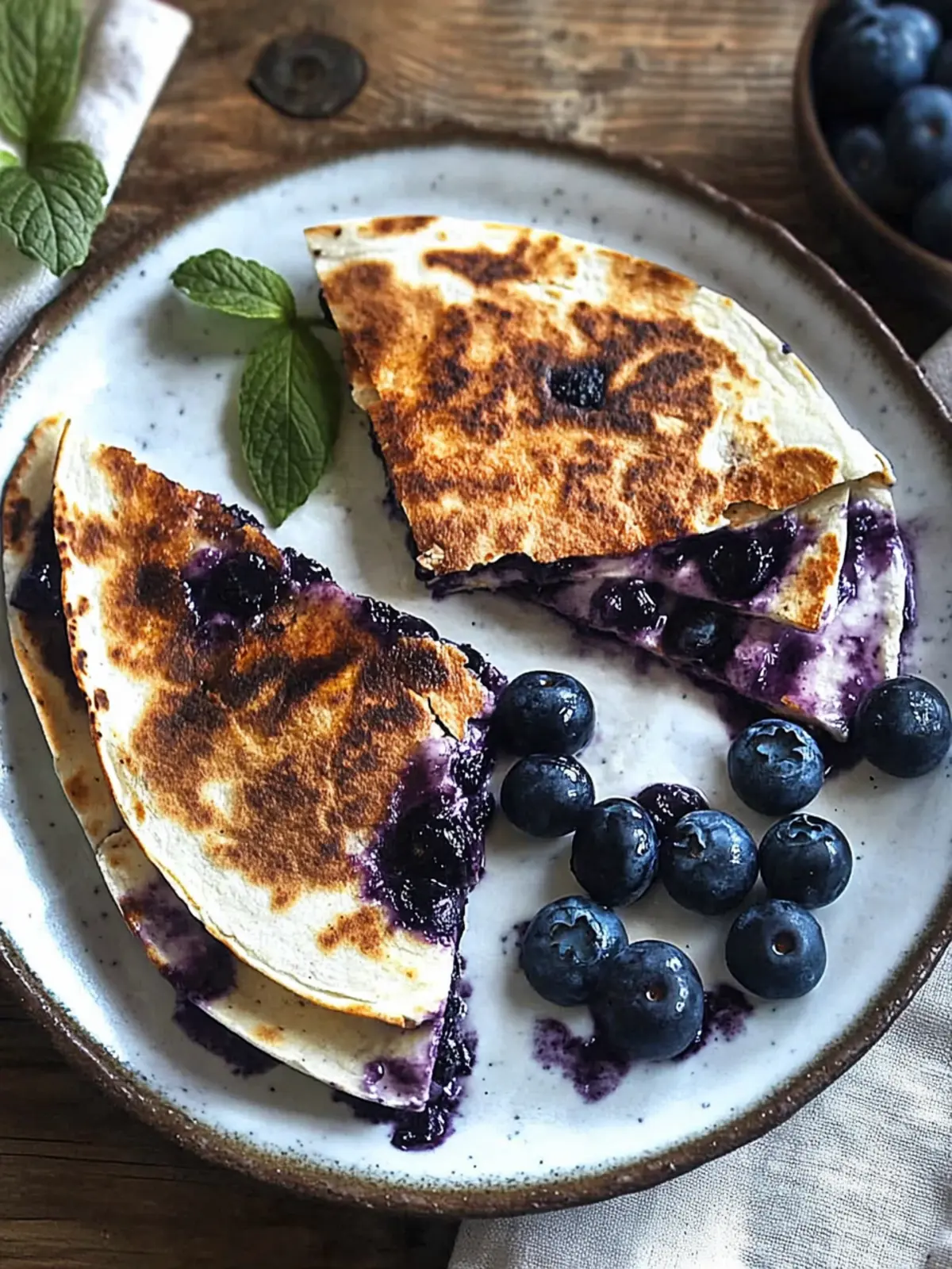 Delicious Blueberry Breakfast Quesadilla in Just 6 Minutes 5 Blueberry Breakfast Quesadilla
