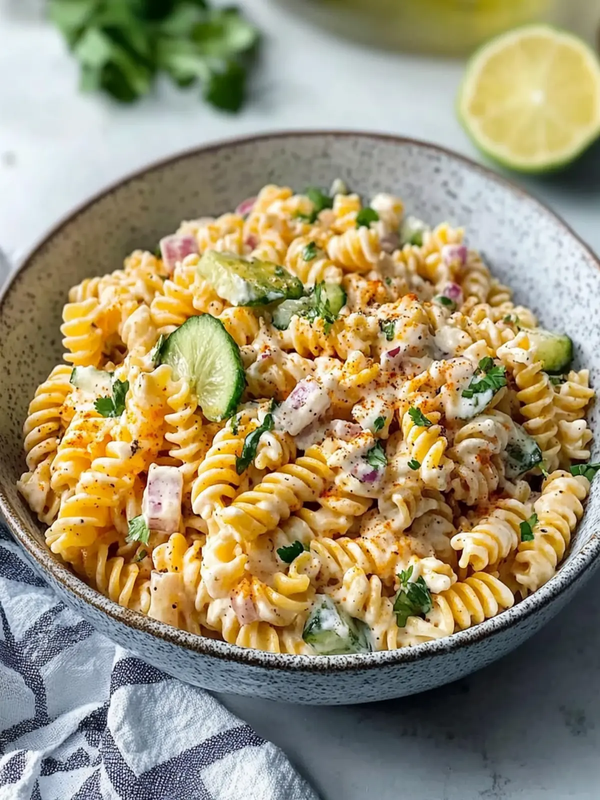Creamy High Protein Elote Pasta Salad for Summer Fun 5 Creamy High Protein Elote Pasta Salad