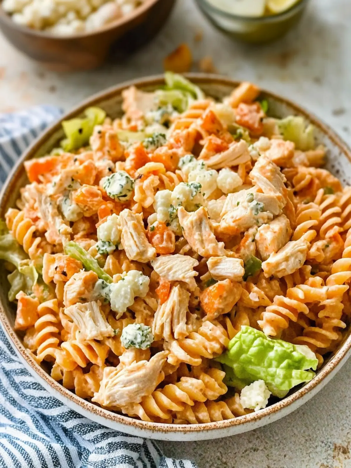 High Protein Buffalo Chicken Pasta Salad for Flavorful Meal Prep 5 High Protein Buffalo Chicken Pasta Salad