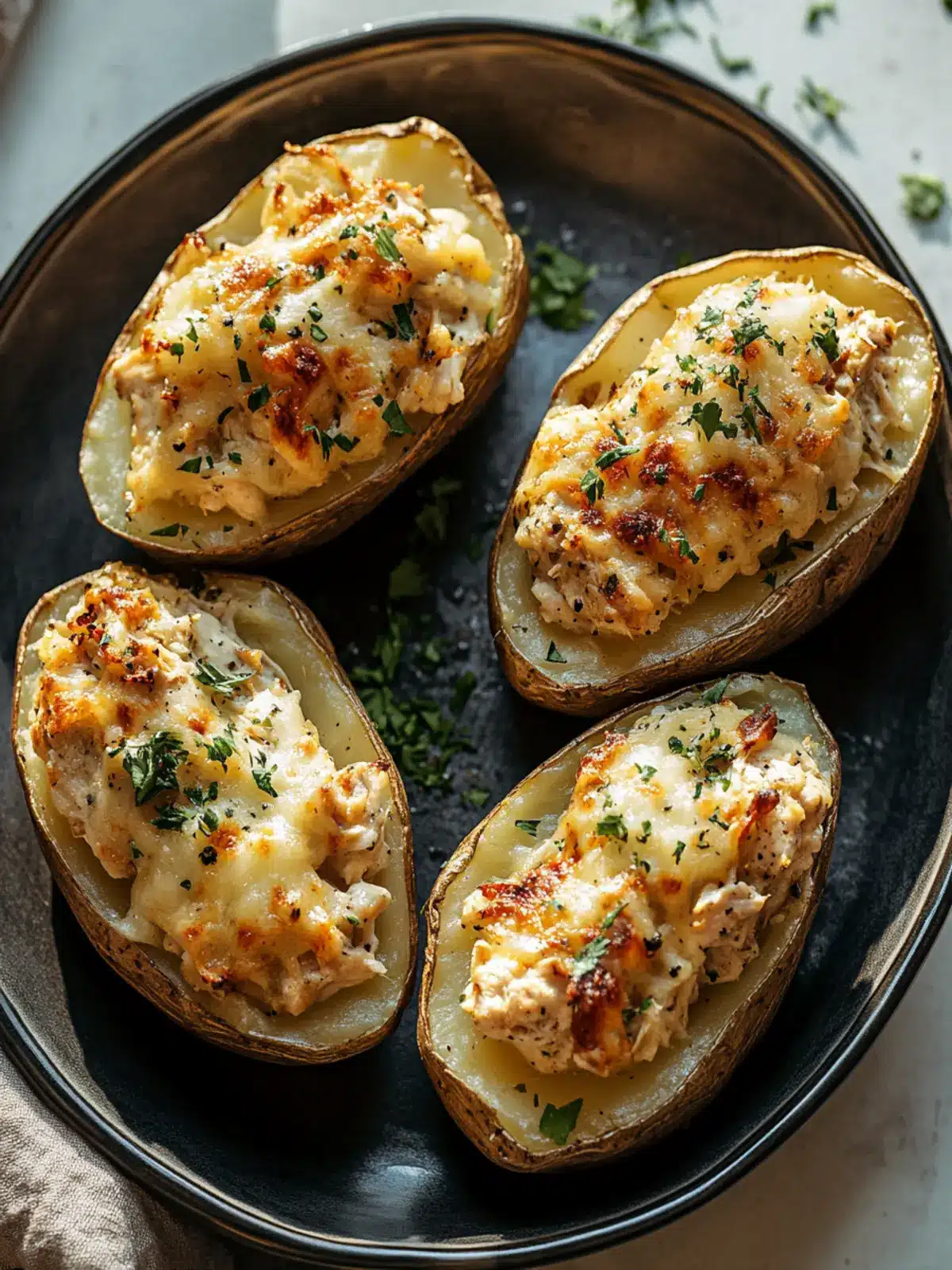 Creamy Chicken-Stuffed Potatoes for Ultimate Comfort Food 2 Chicken-stuffed potatoes