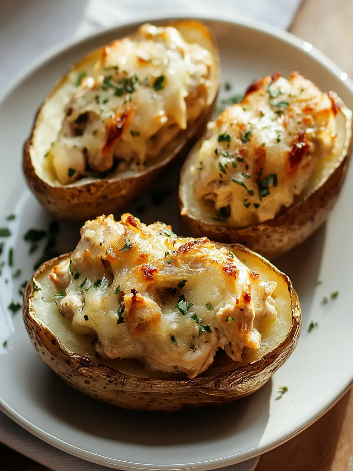 Creamy Chicken-Stuffed Potatoes for Ultimate Comfort Food 3 Chicken-stuffed potatoes
