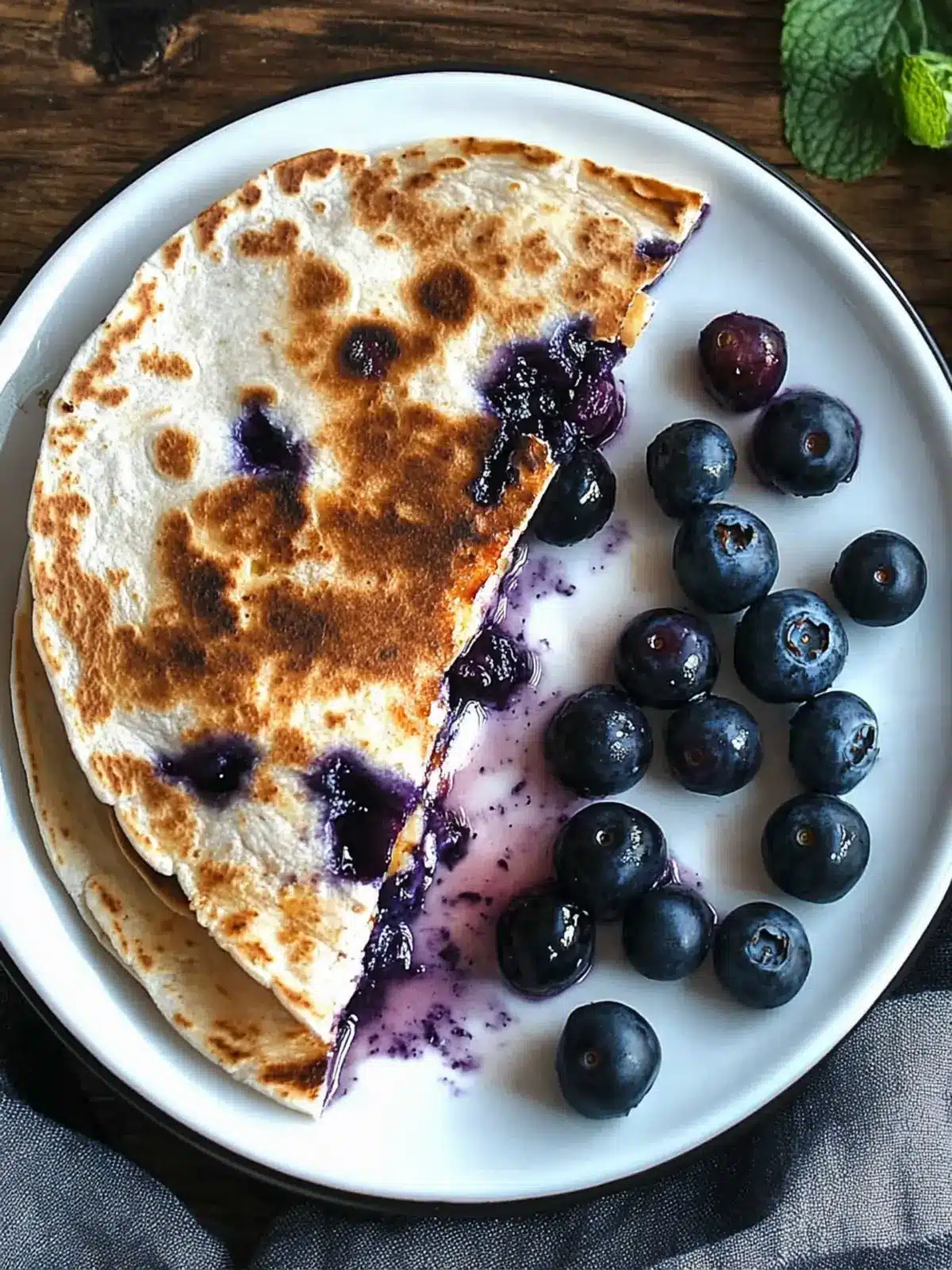 Delicious Blueberry Breakfast Quesadilla in Just 6 Minutes 3 Blueberry Breakfast Quesadilla