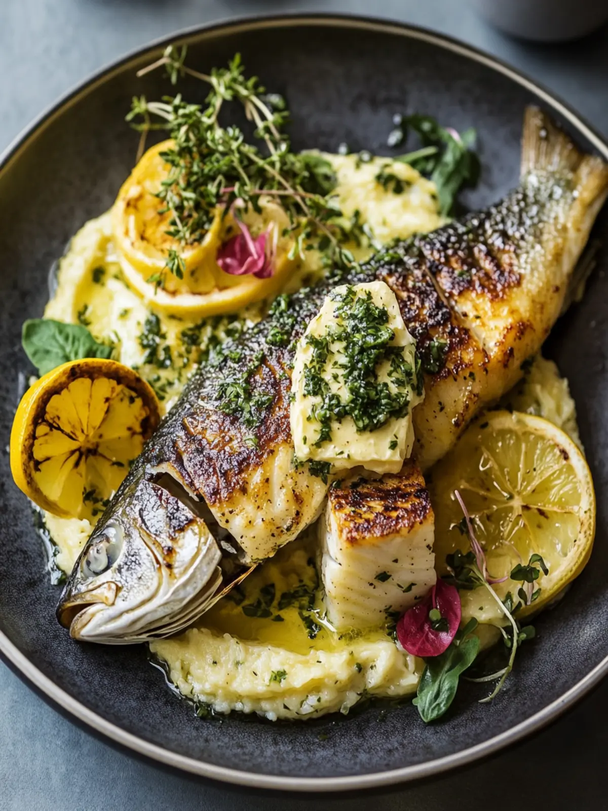 Savor Grilled Sea Bass with Herb Butter for a Gourmet Home Feast 5 Grilled Sea Bass with Herb Butter