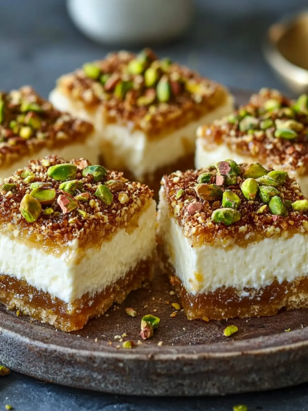 Delicious Greek Honey Pistachio Cheesecake Bars to Savor 5 Greek Honey Pistachio Cheesecake Bars