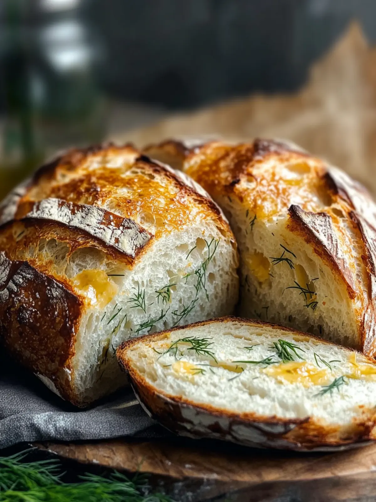 Cheesy Garlic Dill Sourdough Bread: Ultimate Flavor Awaits 2 Cheesy Garlic Dill Sourdough Bread : Loaded with Flavor, Perfect for Sandwiches