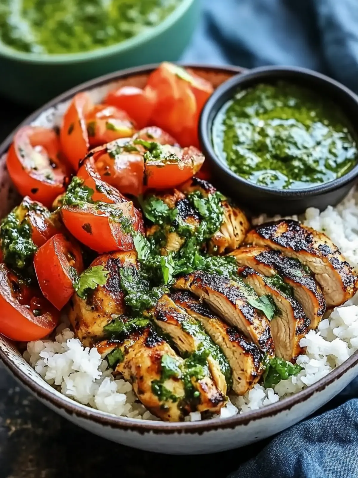 Chimichurri Chicken Bowls with Garlic Sauce: Zesty & Fresh Delight 4 Chimichurri Chicken Bowls with Garlic Sauce
