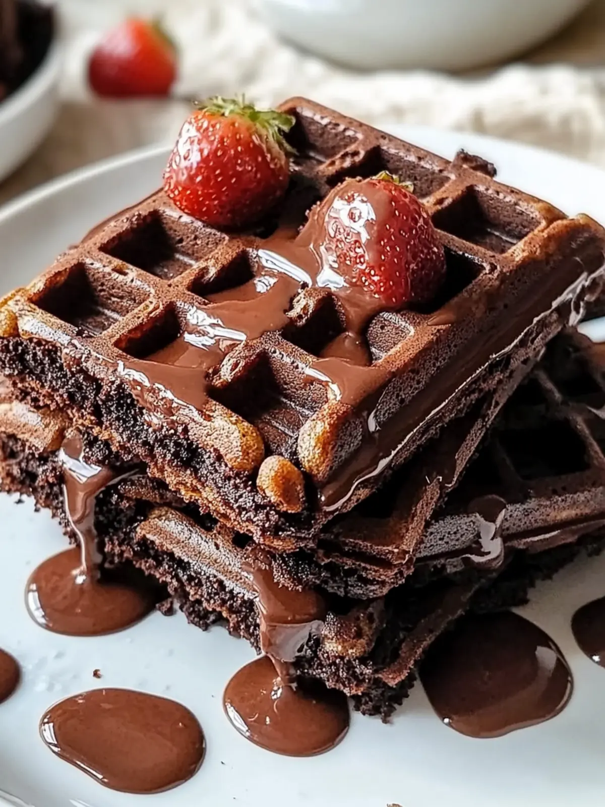 Irresistible Fudgy Brownie Waffles: Your Decadent Breakfast Treat 2 Fudgy Brownie Waffles: Decadent Breakfast Treat