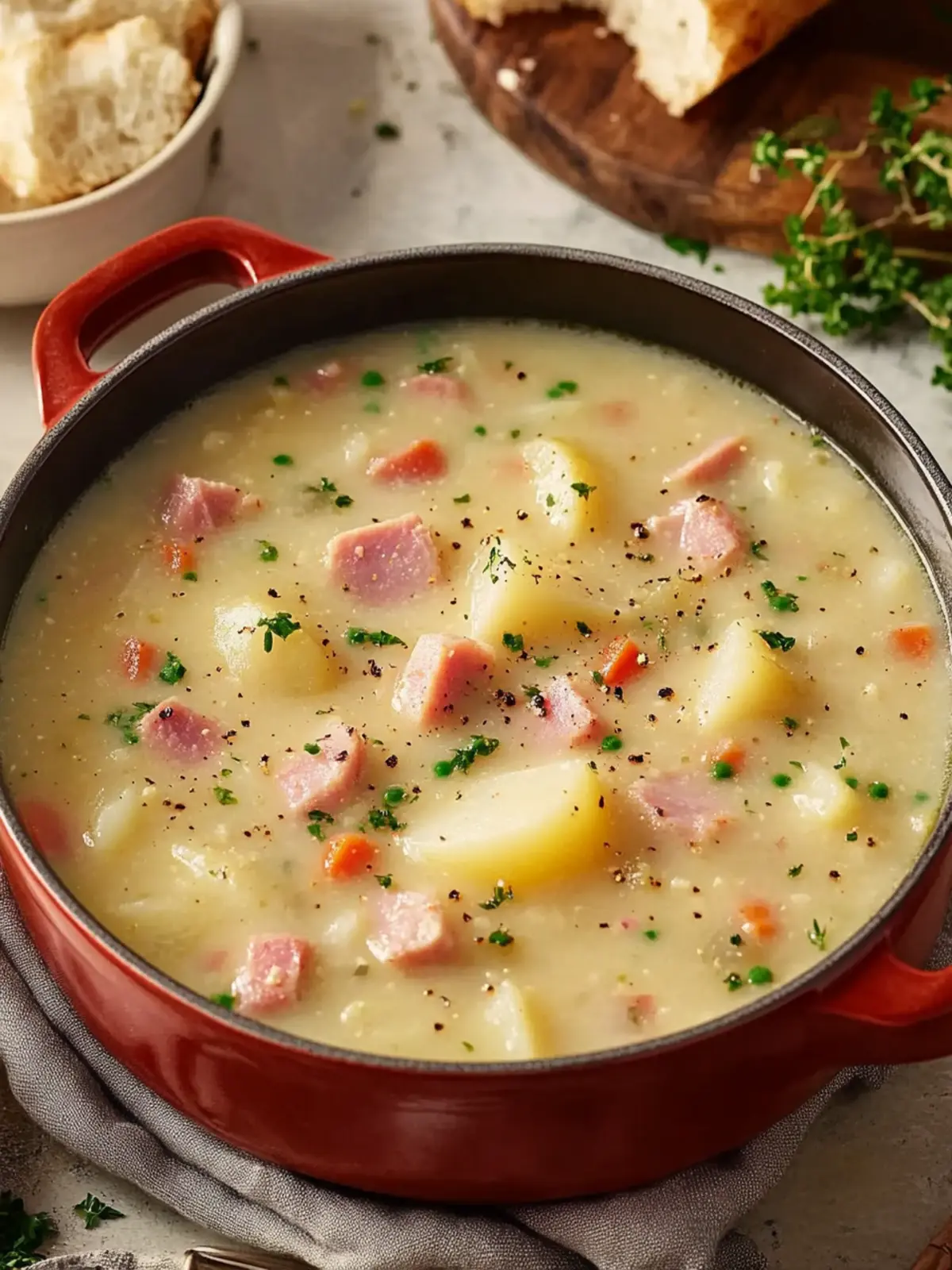 Classic Loaded Ham and Potato Soup for Ultimate Comfort Cooking 4 Classic Loaded Ham and Potato Soup