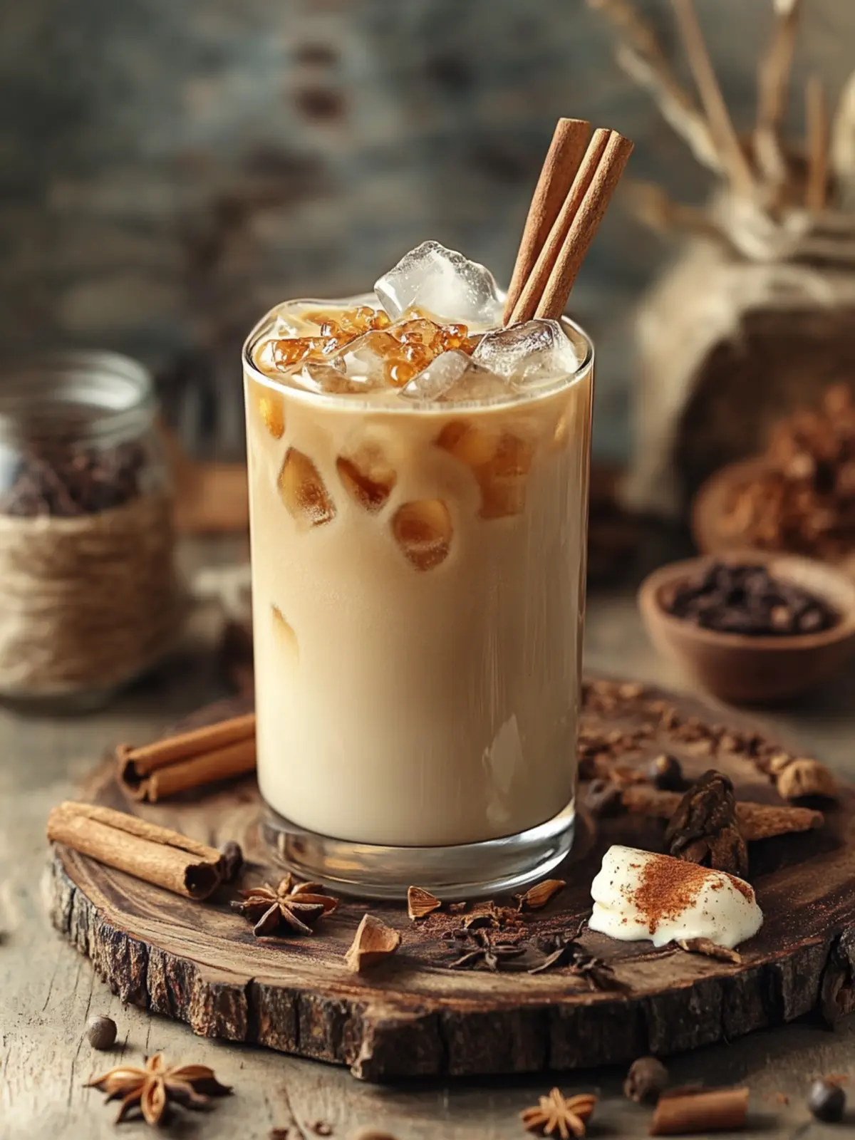 Creamy Vanilla Chai Iced Tea Latte
