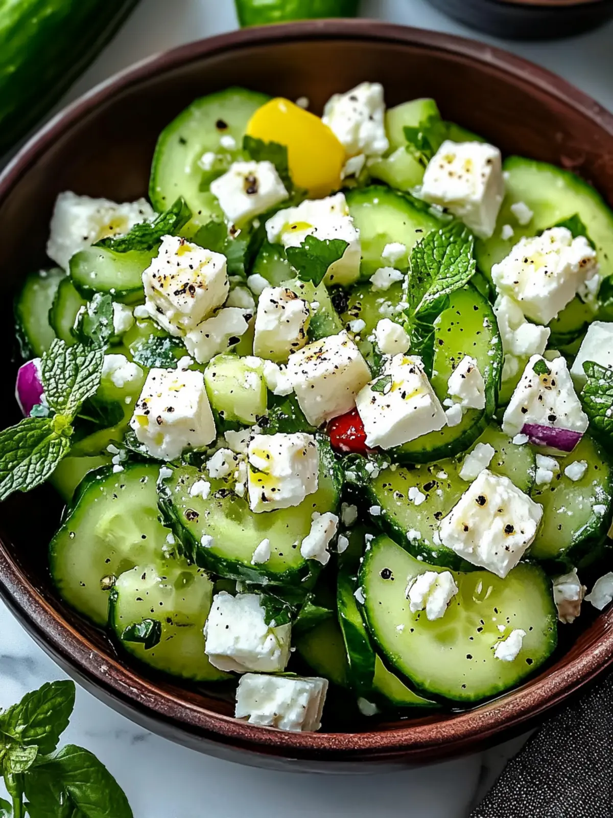 Cucumber Feta Salad: A Fresh Twist in Just 15 Minutes! 4 Cucumber Feta Salad