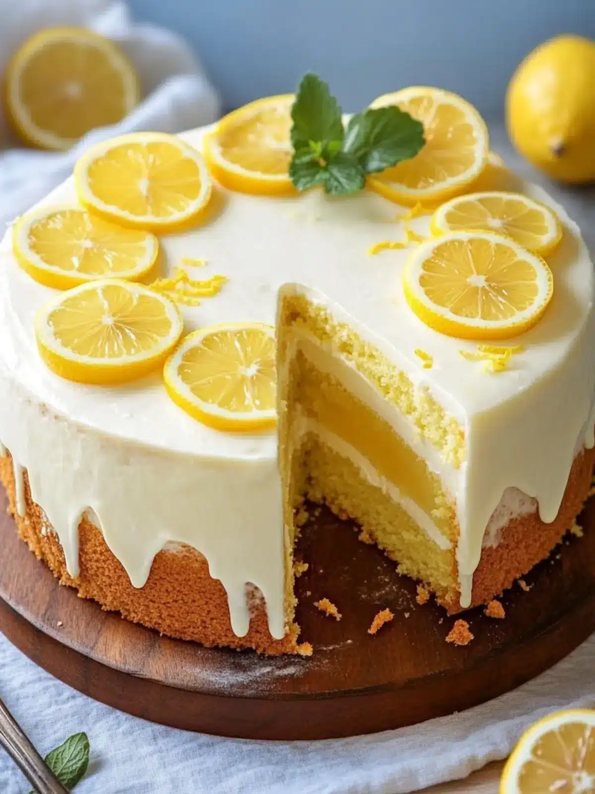 Lemon Cream Cheese Cake That's Easy and Irresistibly Tangy 3 Lemon Cream Cheese Cake