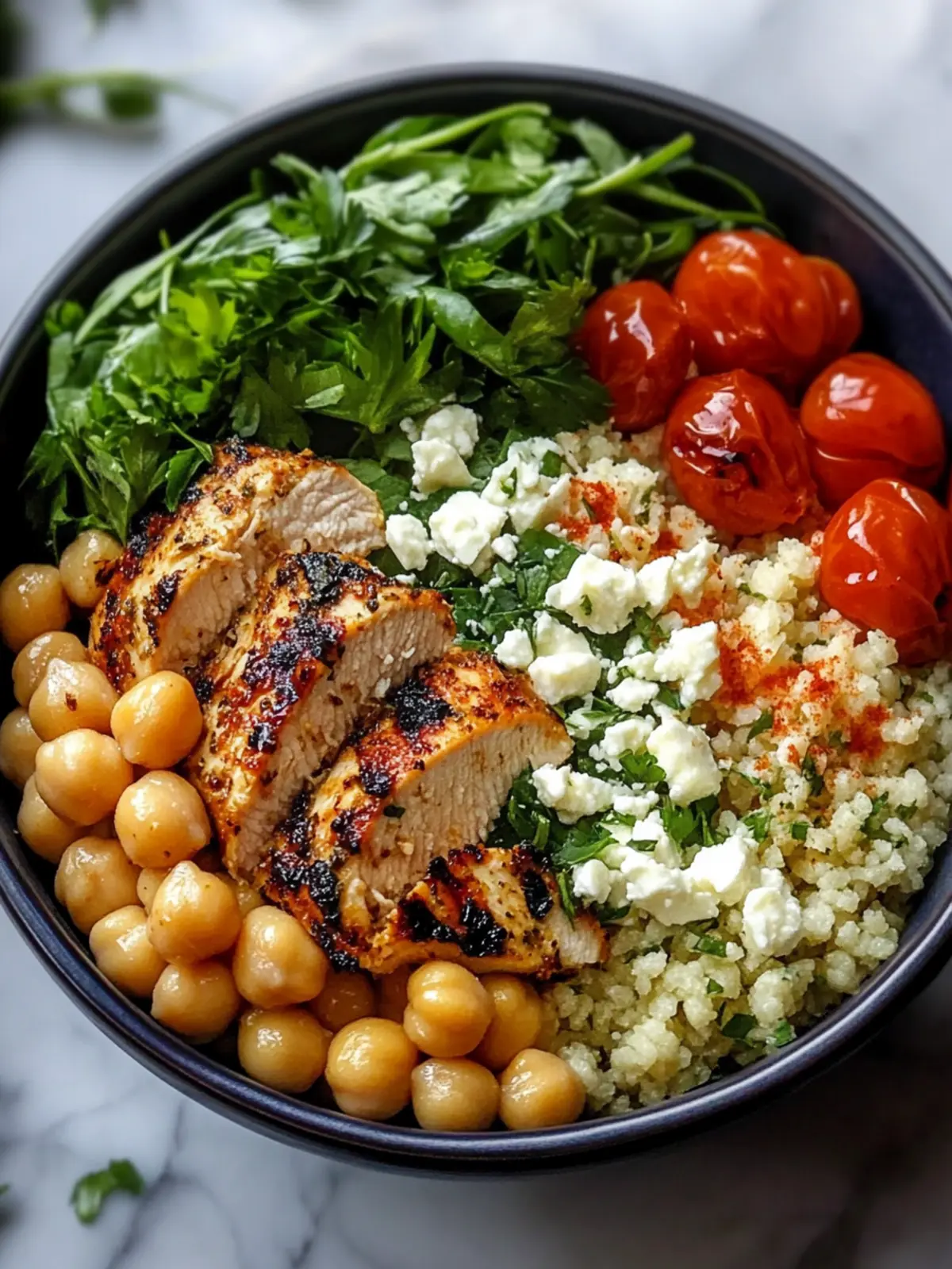 Lemon-Herb Chicken Bowl with Chickpeas & Feta in 30 Minutes 2 Lemon-Herb Chicken Bowl with Chickpeas & Feta